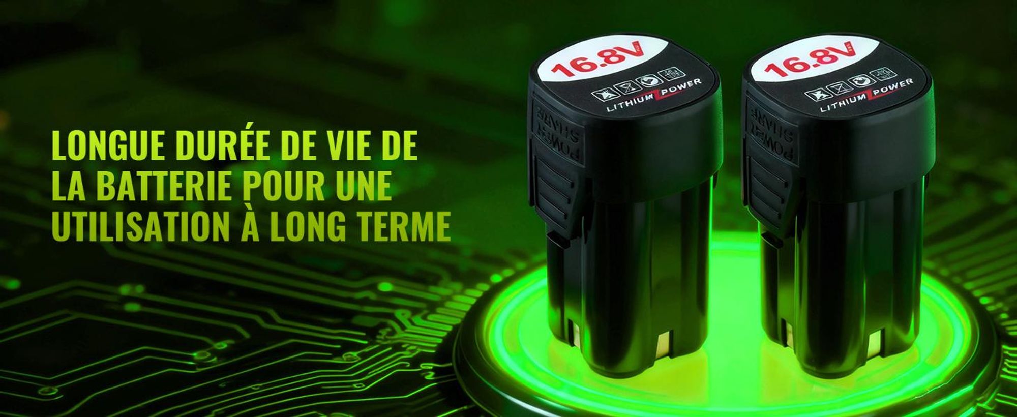 DEWINNER Meuleuse d'Angle Sans Fil 19 500 RPM - Disqueuse 76mm, 2 Batteries 2000mAh, 6 Disques de Coupe et Boîte de Transport - Pour Meulage, Polissag