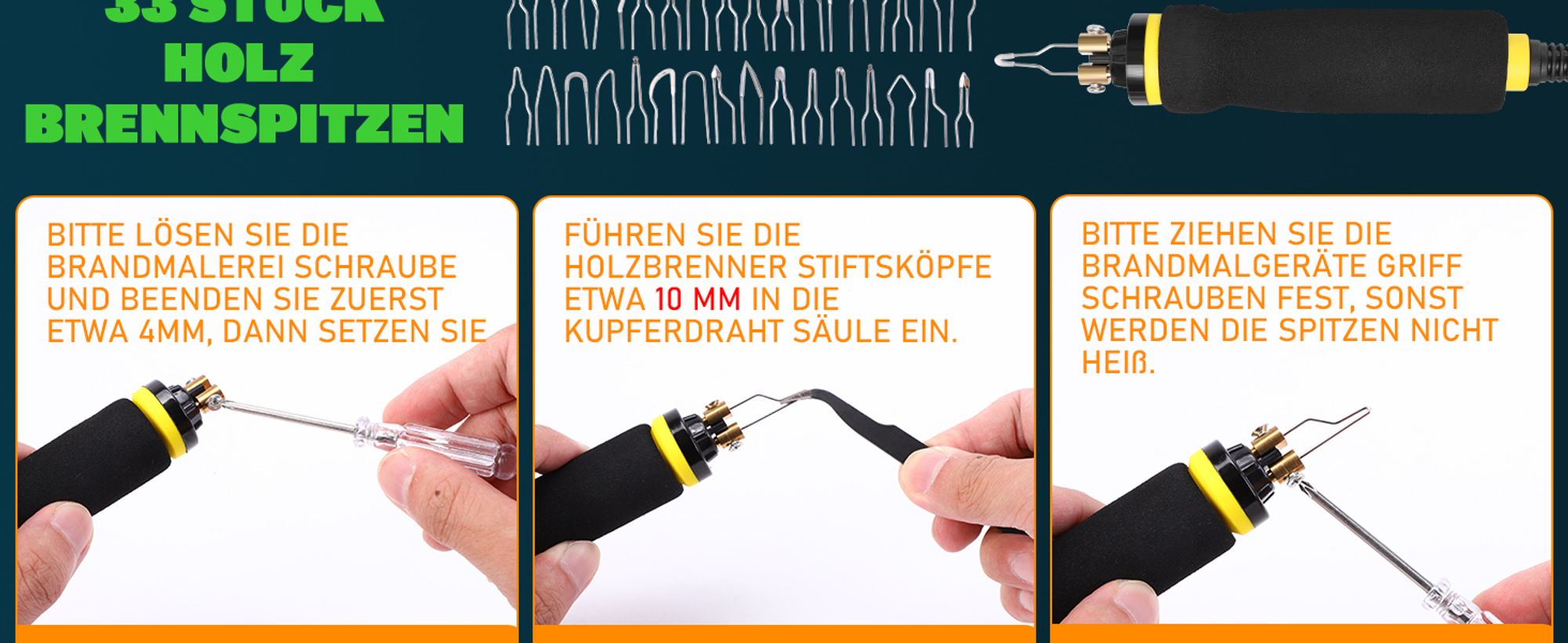 165tlg Brandmalstation 100W Brandmalerei und Lötkolben setHolzbrenner Brennkolben Brandmalgeräte Lötstation Lötset Soldering Iron Einstellbar 0-750°C