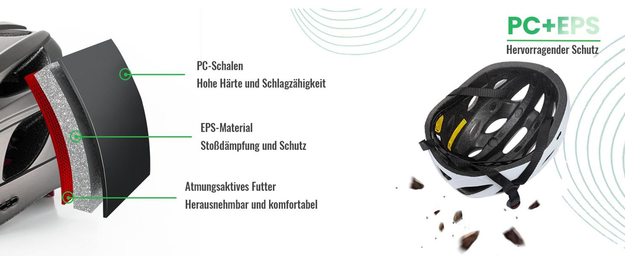 ROCKBROS Fahrradhelm Rennrad Helm mit Abnehmbaren Visier Cityhelm Leichter Stadthelm für Damen und Herren MTB, XL 58-65cm Schwarz