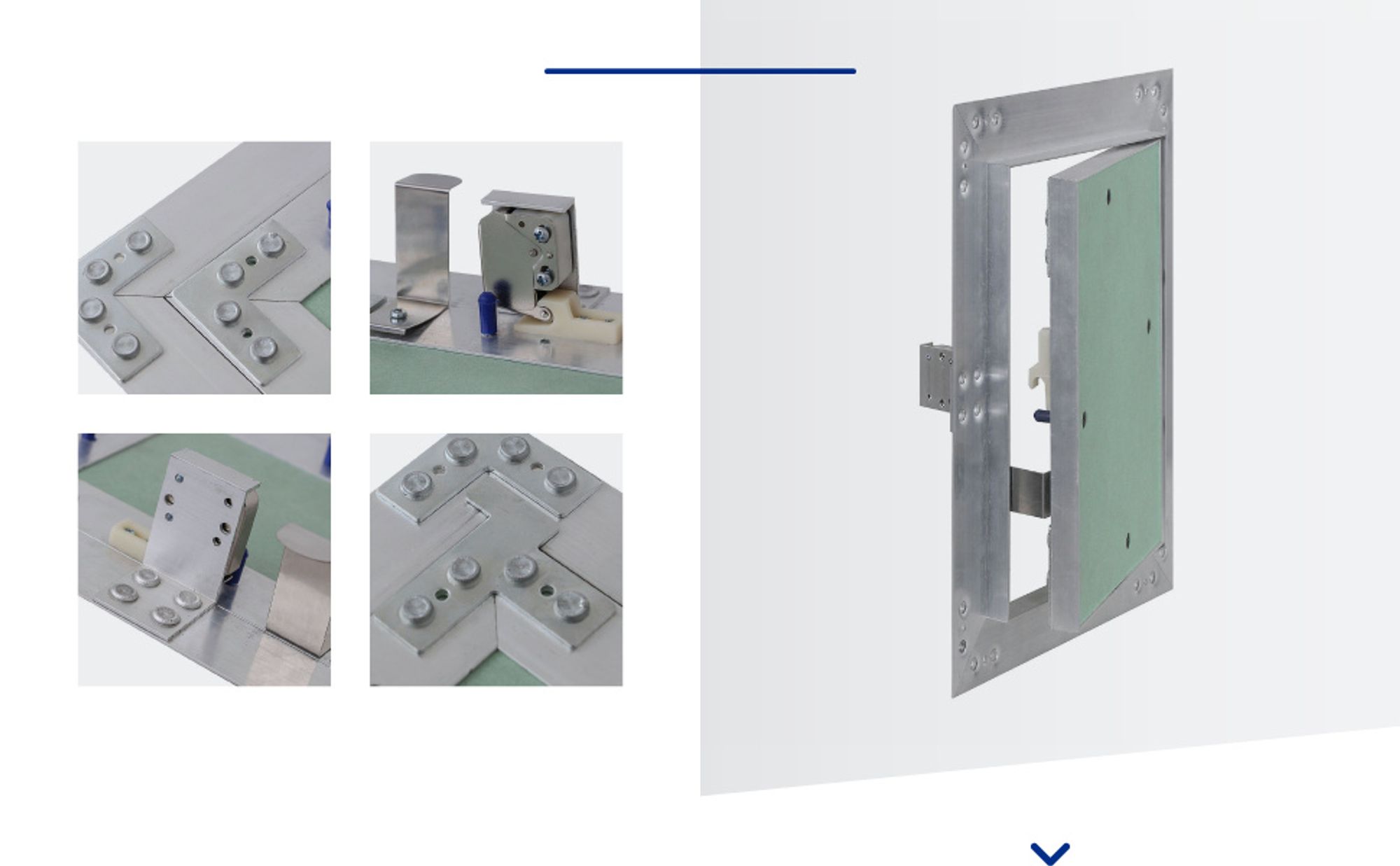 Wiltec Revisionsklappe 40 x 60 cm Revisionstür mit Aluminiumrahmen, Revisionsöffnung mit 12,5 mm Gipskartoneinlage, Revi Klappe für Trockenbau