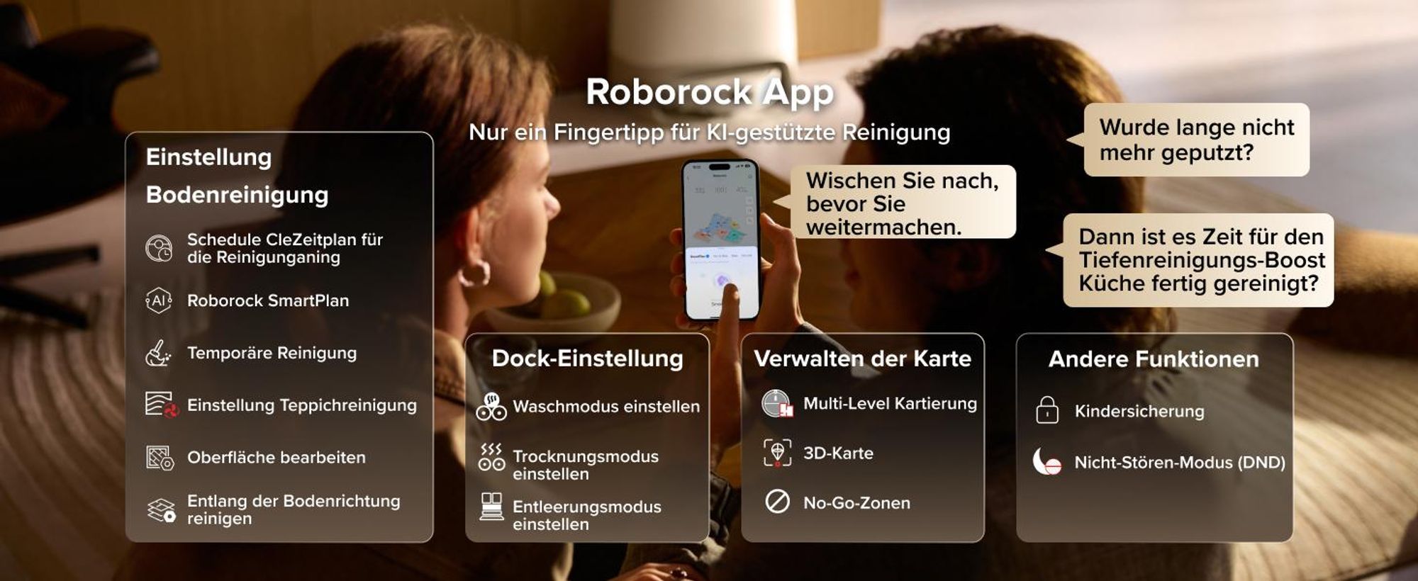 Roborock Qrevo CurvX Saugroboter mit Wischfunktion, 22.000Pa Saugkraft, 7,98 Ultra Slim, Dual Anti-Tangle-System, Reactive Al-Hinderniserkennung(Weiß)