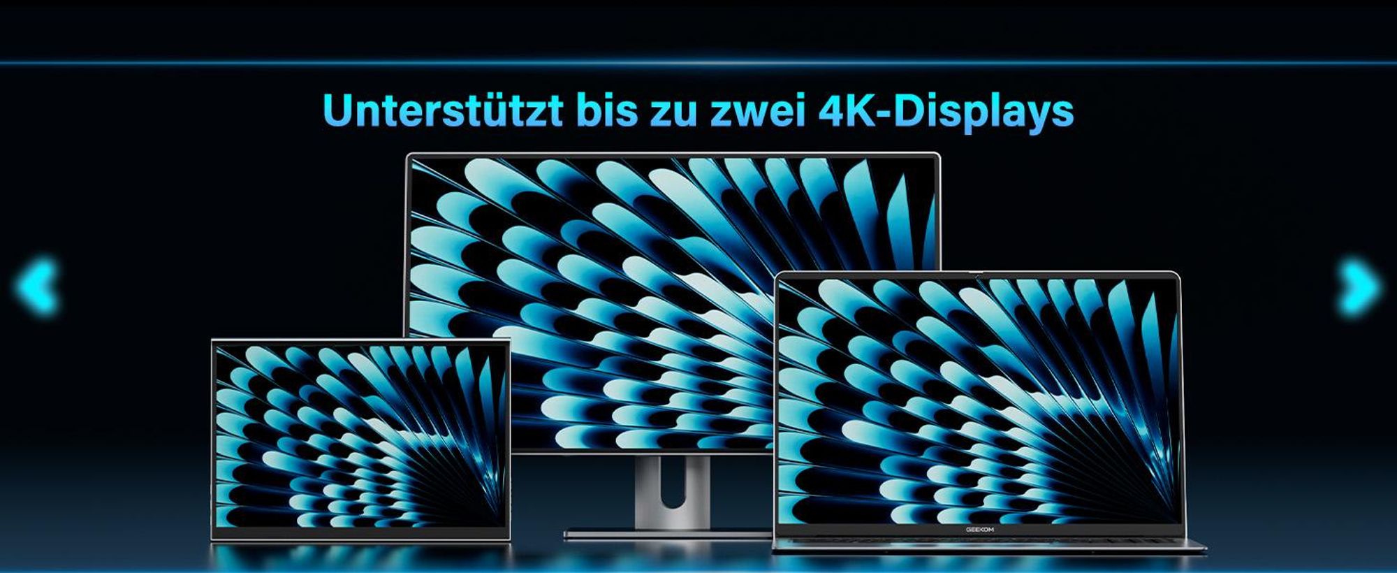2026 GEEKOM GeekBook X16 Pro Laptop, 1299g Metallgehäuse, 16" 2.5K, IntelCore Ultra 9-185H, 32GB LPDDR5x7500MT/s, 2TBSSD, Ultradünn, Deutsche Tastatur
