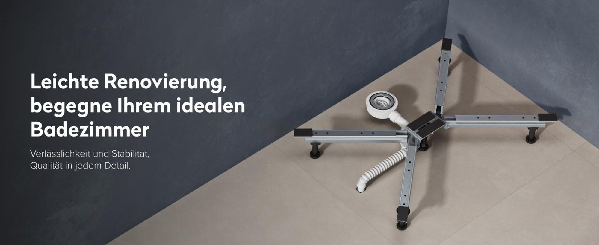 doporro Duschwannenfüße Duschtasse Füße für Eckige Acryl-Duschwanne mit 5 Höhenverstellbare Standfüße Duschwannenträger mit ADS Brausewannenfuß ohne Bohren