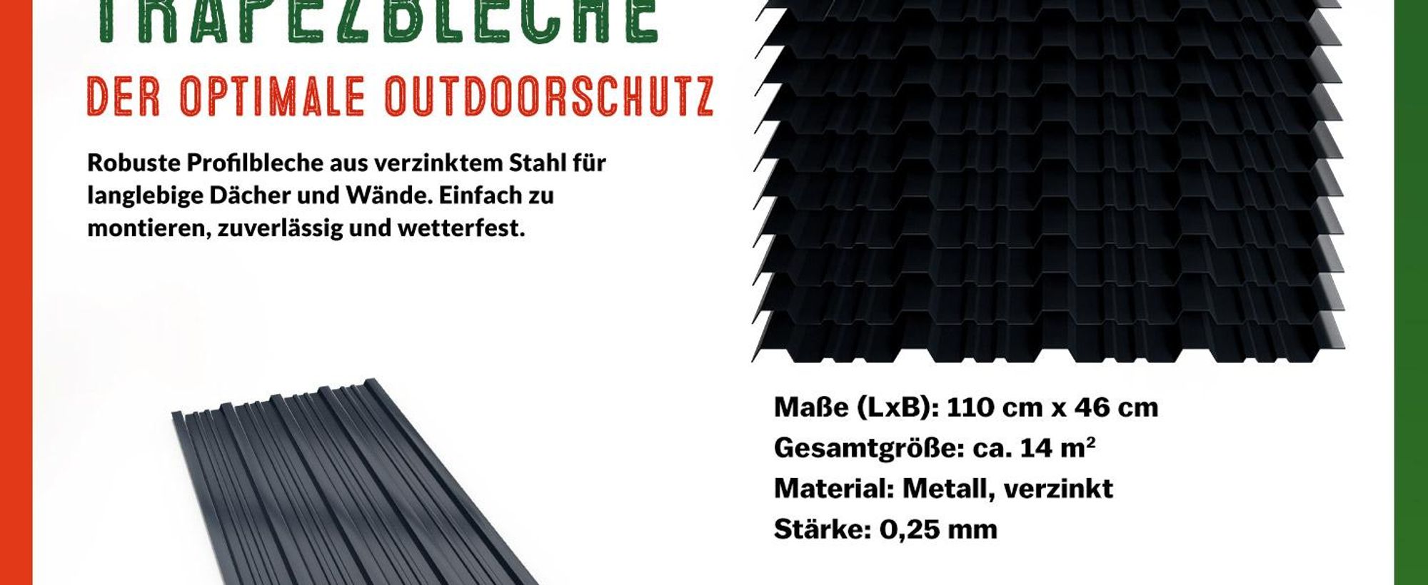 GARDEBRUK® 28x Trapezblech