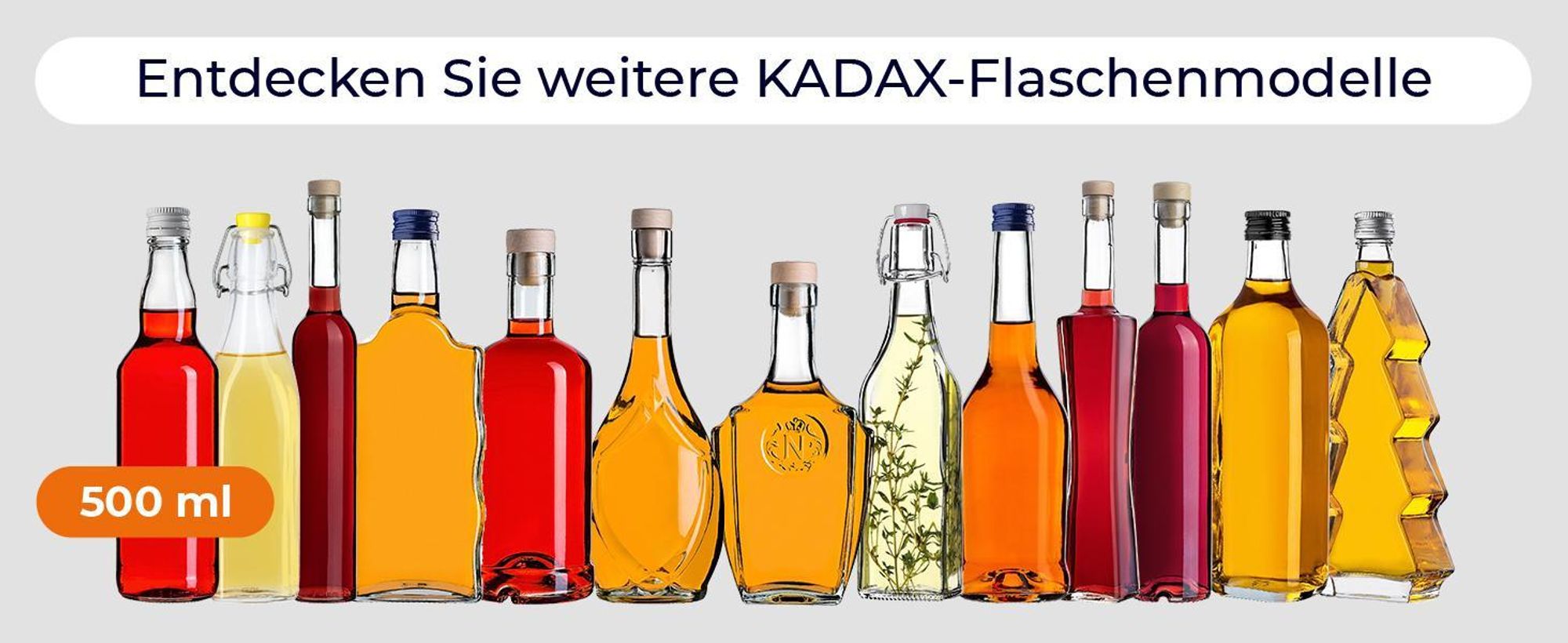 KADAX Glasflaschen in Tannenbaum Form, 200ml, 10 Stück, Weihnachtsflaschen mit Schraubverschluss, Likörflaschen für Weihnachten, leere Schnapsflaschen zum Befüllen (Gold)