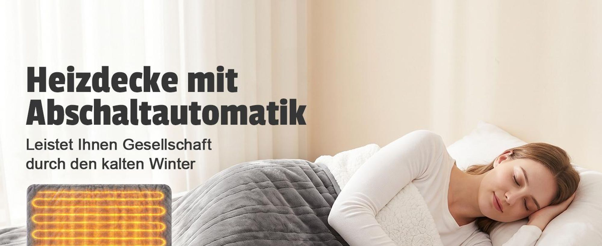ZMH Wärmedecke Elektrisch Flanell 180x130cm Kuschelheizdecke 6 Temperaturstufen Timer Funktion Elektrische Wärmeunterbett für Bett Sofa Dunkelgrau