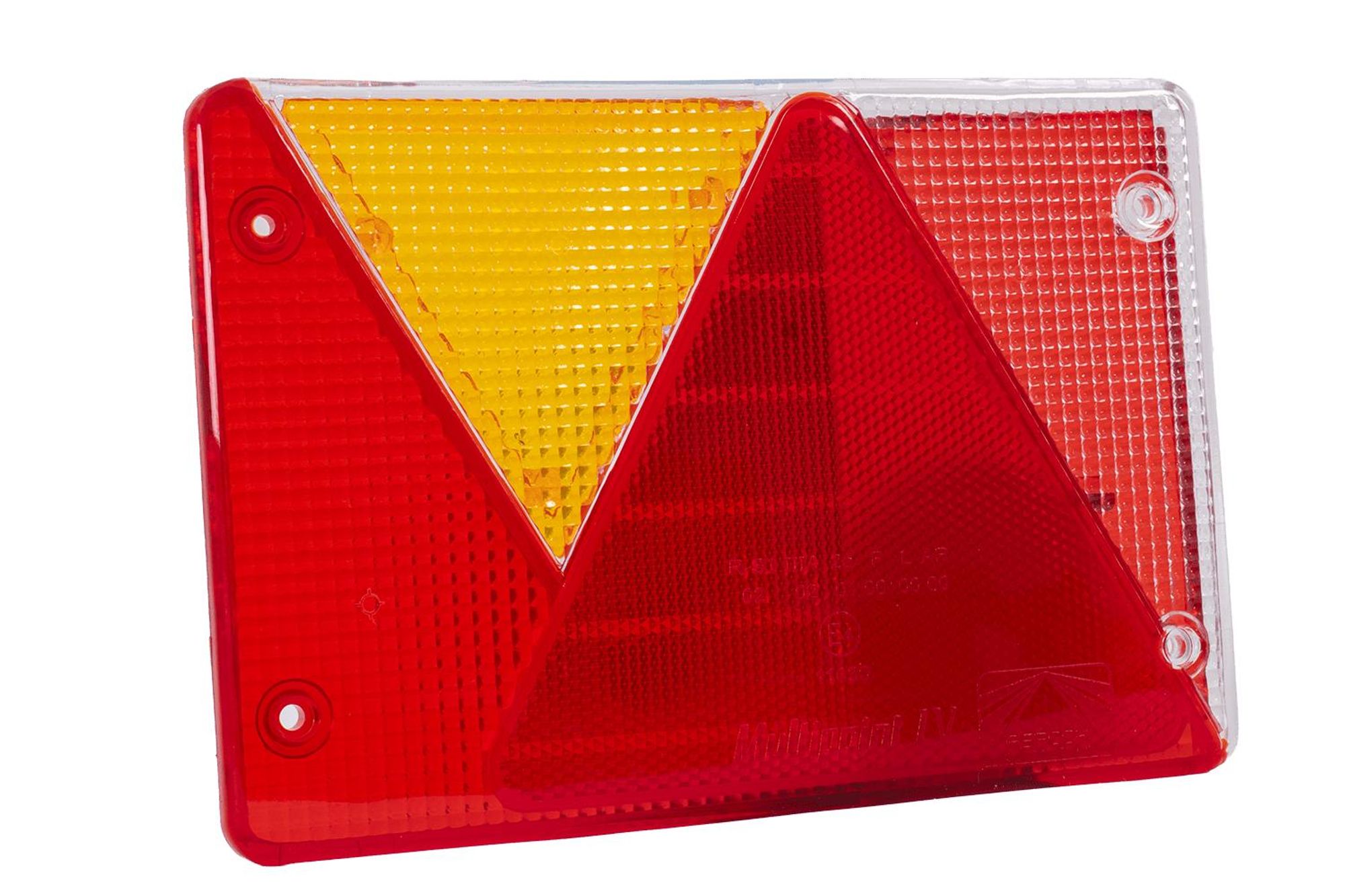 ASPÖCK Multipoint IV Lichtscheibe Ersatzglas links 200 x 136 mm für Rückleuchte 5 Funktionen passend für Anhänger und Lkw E4