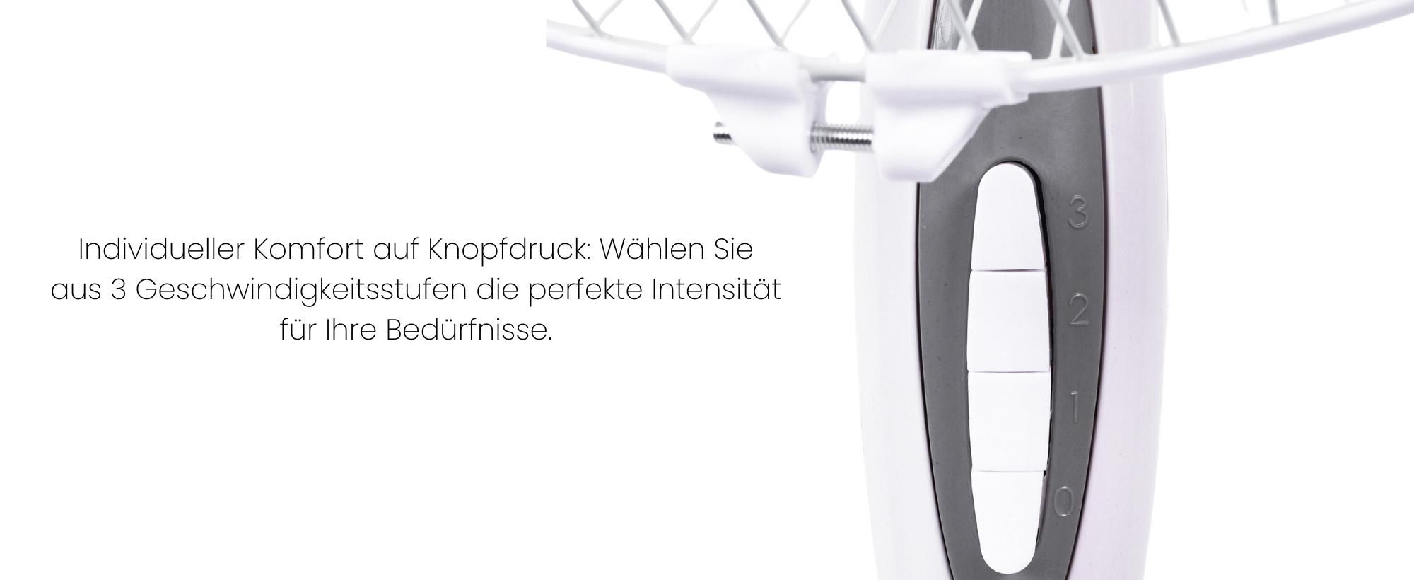 Aga Standventilator 43 cm Schwarz , 3-Geschwindigkeitsstufen, Oszillation, Verstellbare höhe, 45 W