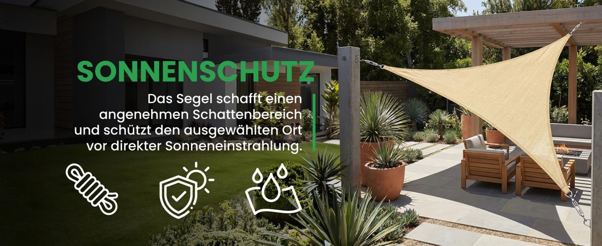 Dreieckig Sonnensegel Wasserdicht 3x3x3 Meter Beige mit Montagesatz