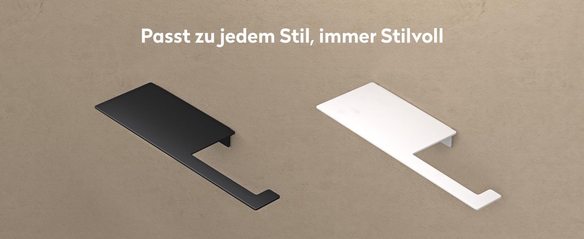 doporro Toilettenpapierhalter Kleben mit Ablage, Klopapierhalter ohne Bohren & mit Bohren, Klorollenhalter für Badezimmer Matt Schwarz Lino-01