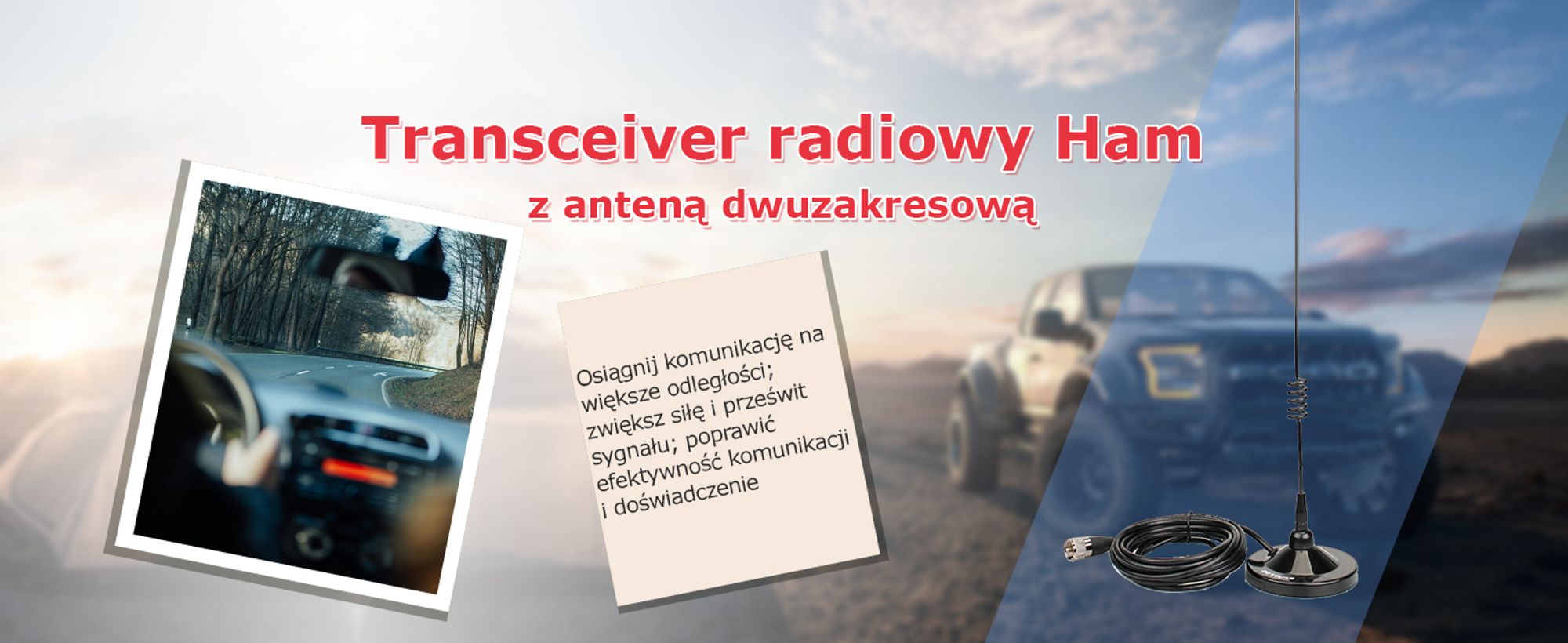 Retevis RT95 amatorski radiotelefon z dwuzakresową anteną, mini mobilny radiotelefon z obrotowym podwójnym wyświetlaczem LCD, 200 kanałów, mobilna antena samochodowa SL16/PL259