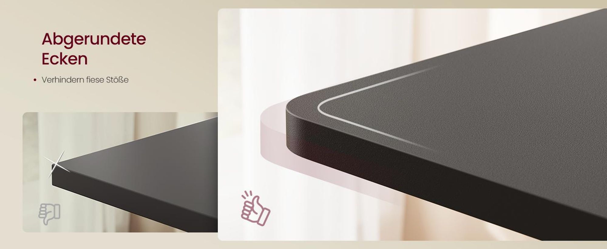 VASAGLE Elektrischer Höhenverstellbarer Schreibtisch mit Memory-Funktion und Erinnerung, 140 x 60 cm, Schwarz