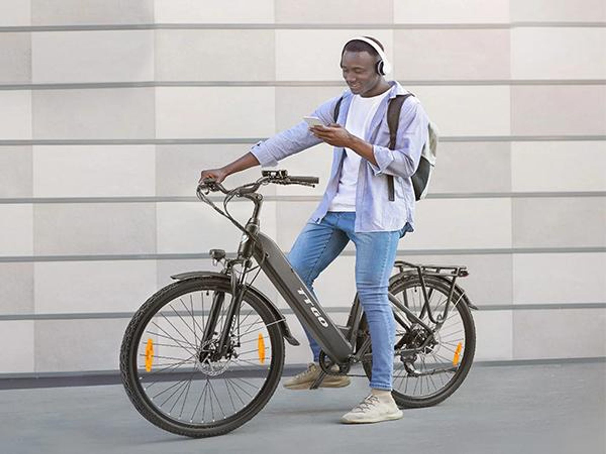 TTGO HZ-28ST E-Bike - 250W Motor 36V20AH Akku 28 Zoll Reifen Mechanische Scheibenbremsen - Schwarz
