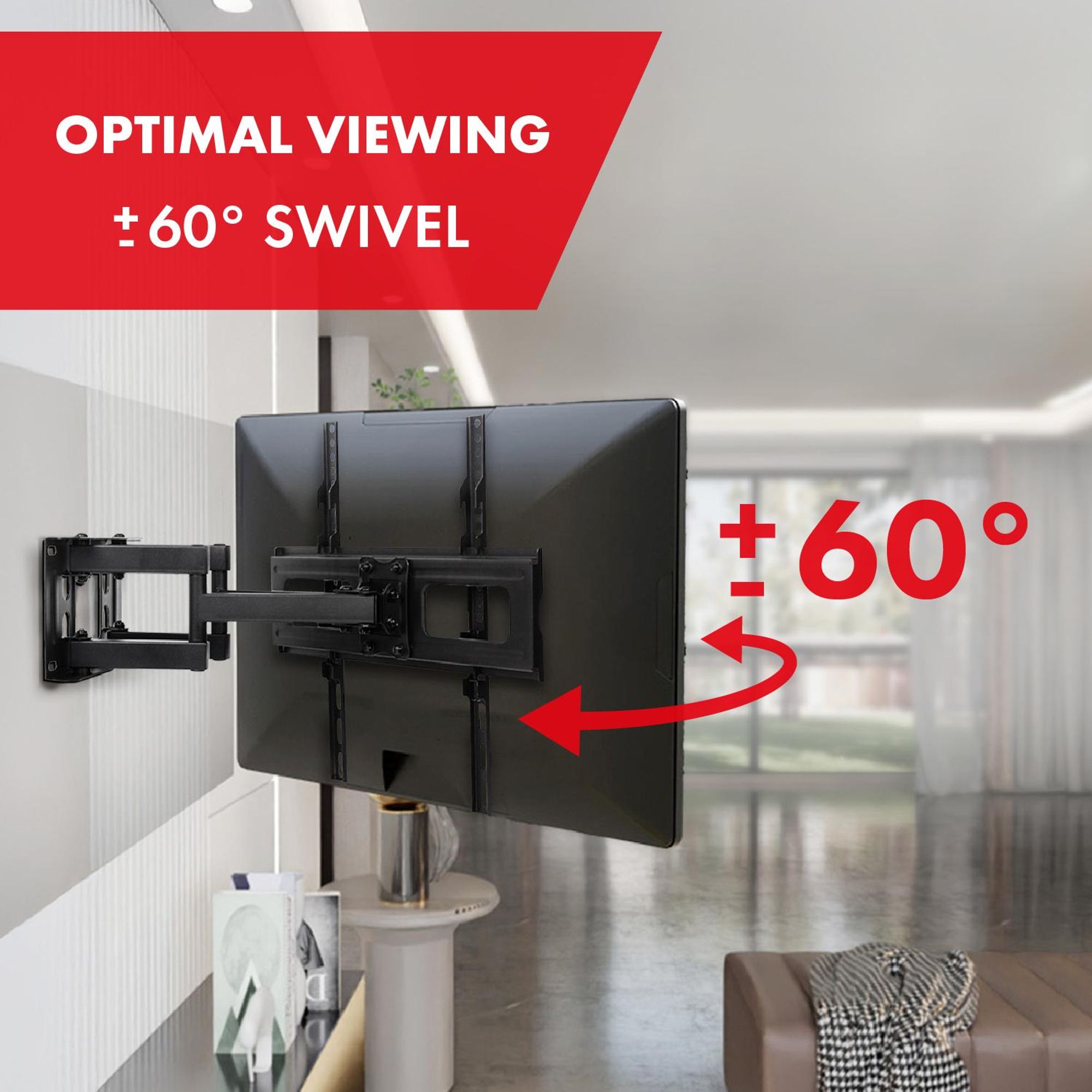 TV Halterung 32-75'' 50kg einstellbar max VESA 400x400 schwarz MC-788 Maclean