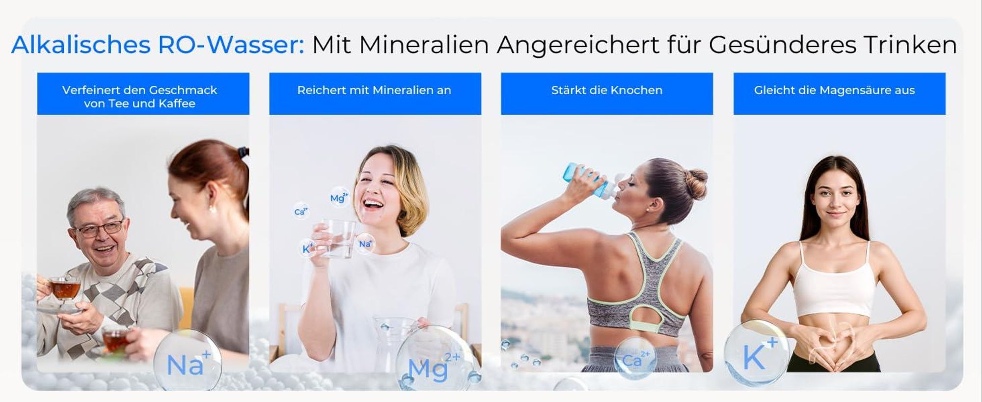 Waterdrop T4-A Alkalischer Umkehrosmoseanlage, NSF/ANSI 372 , 10-stufige Filtration, 450GPD Tankloses RO-Wasserfiltersystem