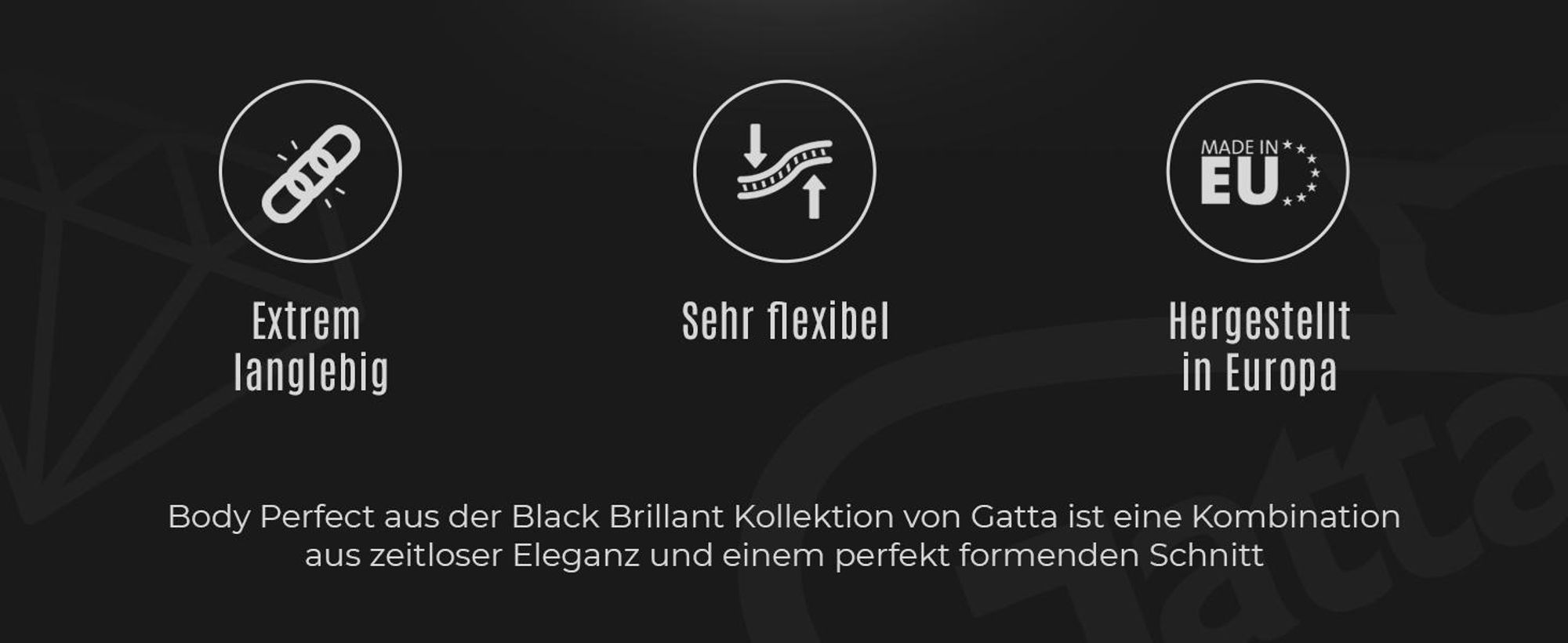 Gatta Body Perfect BLACK BRILLANT Langarm Einteiler glänzender Bodysuit, XL