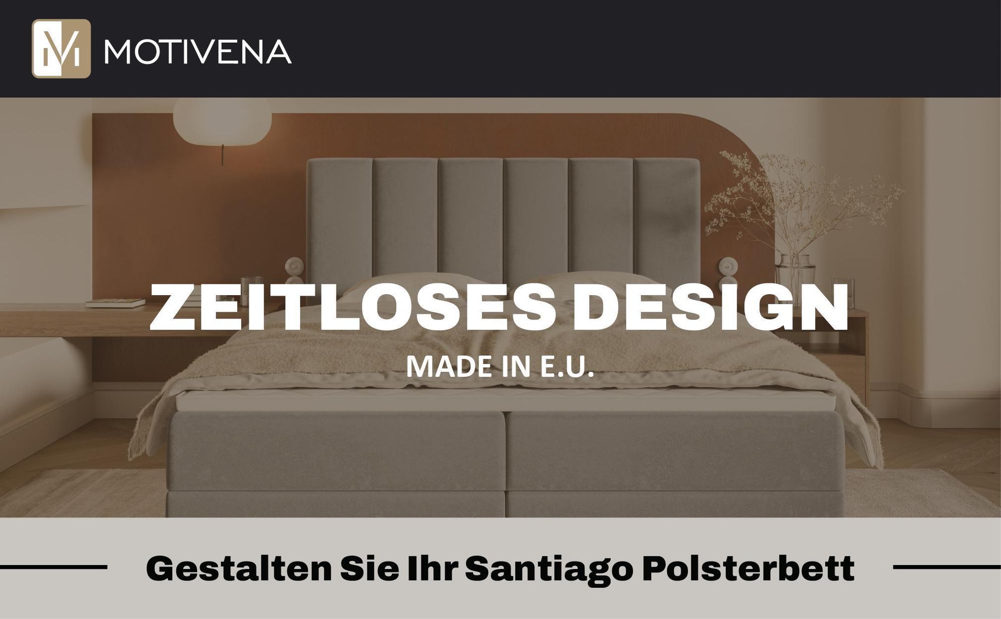 MOTIVENA Santiago Boxspringbett 160x200 Beige Samt (Jasmine 24), Taschenfederkern-Matratze (H3), T28 Komfortschaumstoff Topper (H3)
