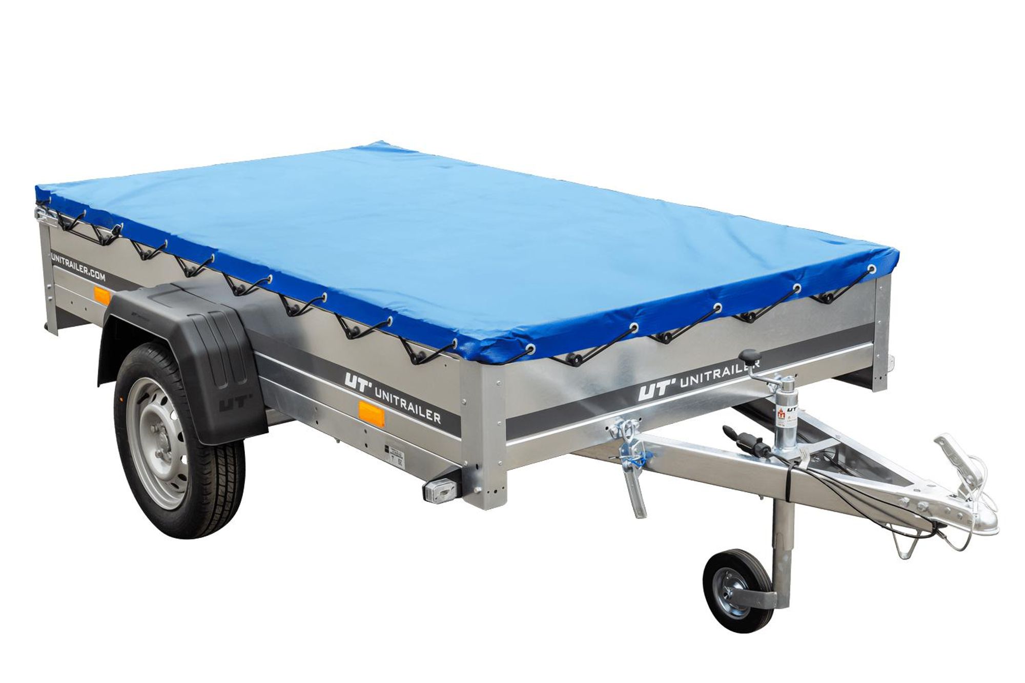 Stahl Anhänger mit Plane 750 kg GARDEN TRAILER 230 KIPP [mit Flachplane und Stützrad]