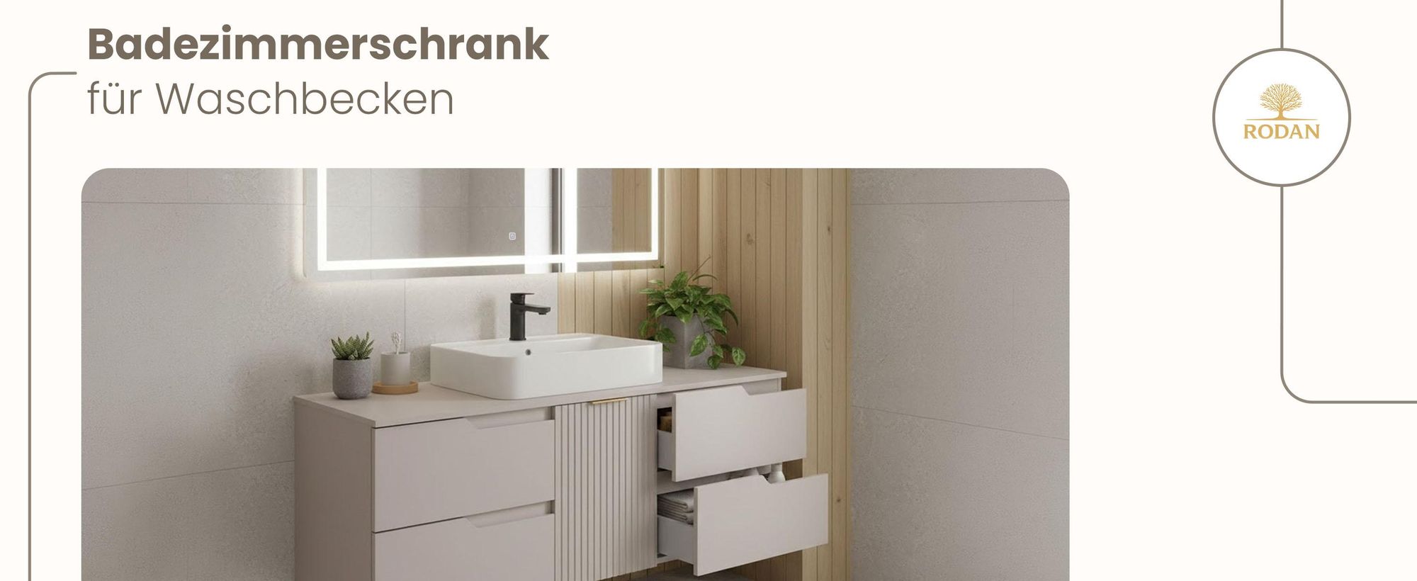 RODAN, Badmöbel, Badschrank, Badezimmermöbel, Badezimmer, MODERN, Waschbeckenunterschrank