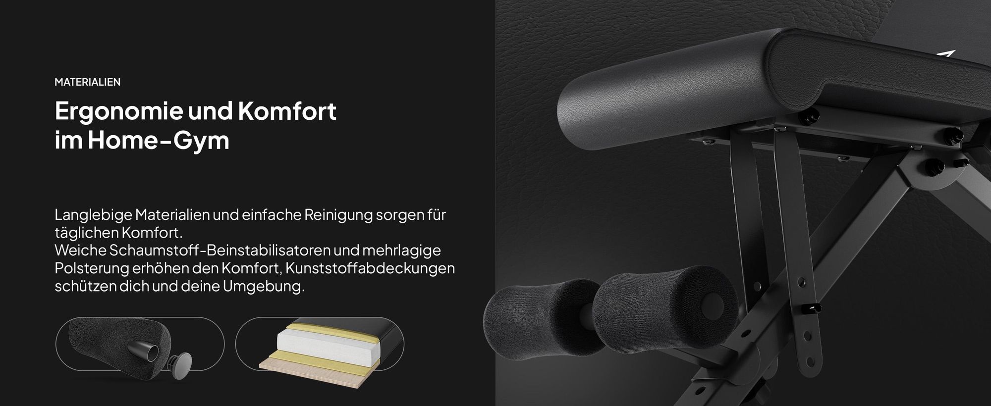 ZIPRO Grind Hantelbank Klappbar - Trainingsbank Verstellbar 300 kg Flachbank Schrägbank Negativbank Kraftstation Fitnessgerät für Zuhause