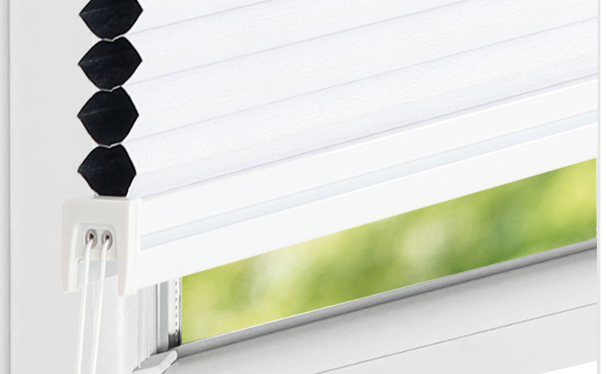 Sekey Wabenplissee ohne Bohren 50×100 cm Doppelplissee Grau-Weiß Plissee Klemmfix 100% Verdunklung & Sonnenschutz Faltrollo Klemmfix für Fenster & Tür