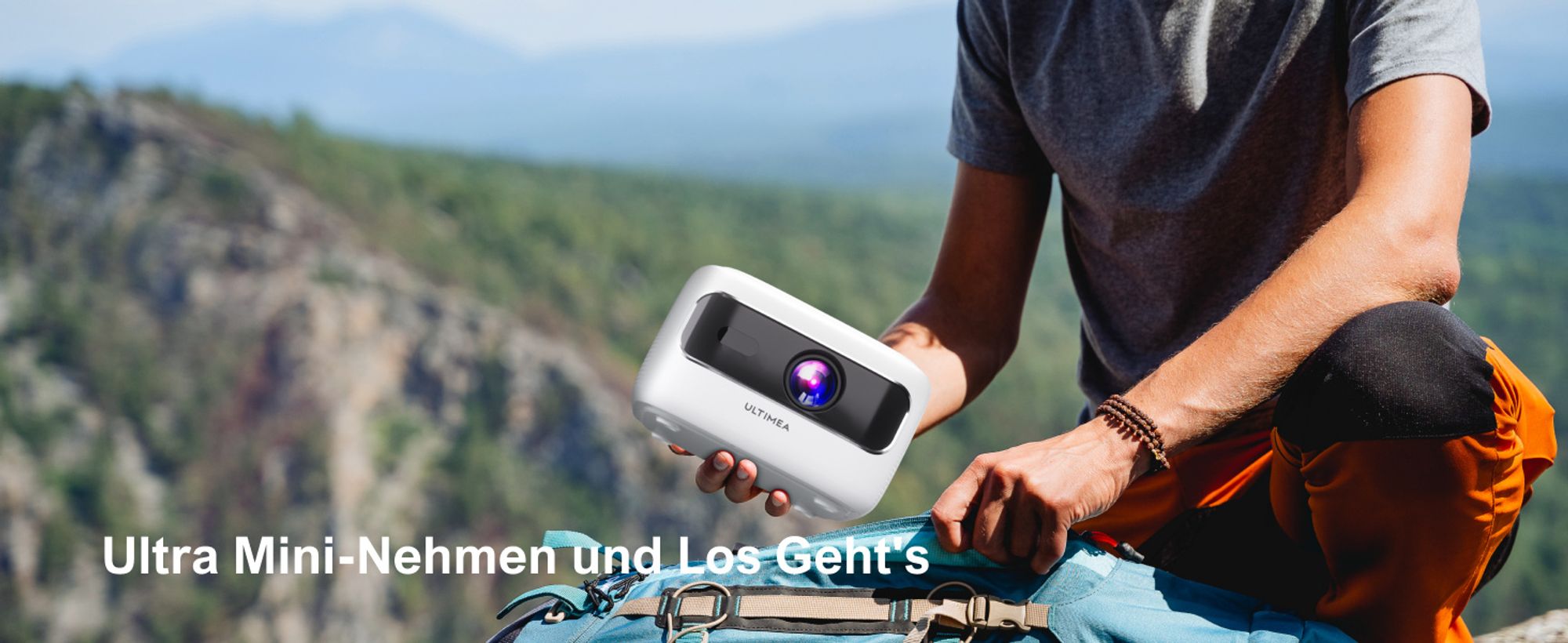ULTIMEA Apollo P10 Full HD 1080P Decoding Beamer, 5G+2.4G WiFi Bluetooth Projektor, Tragbarer Mini Beamer Full-HD, 300 ANSI-Lumen