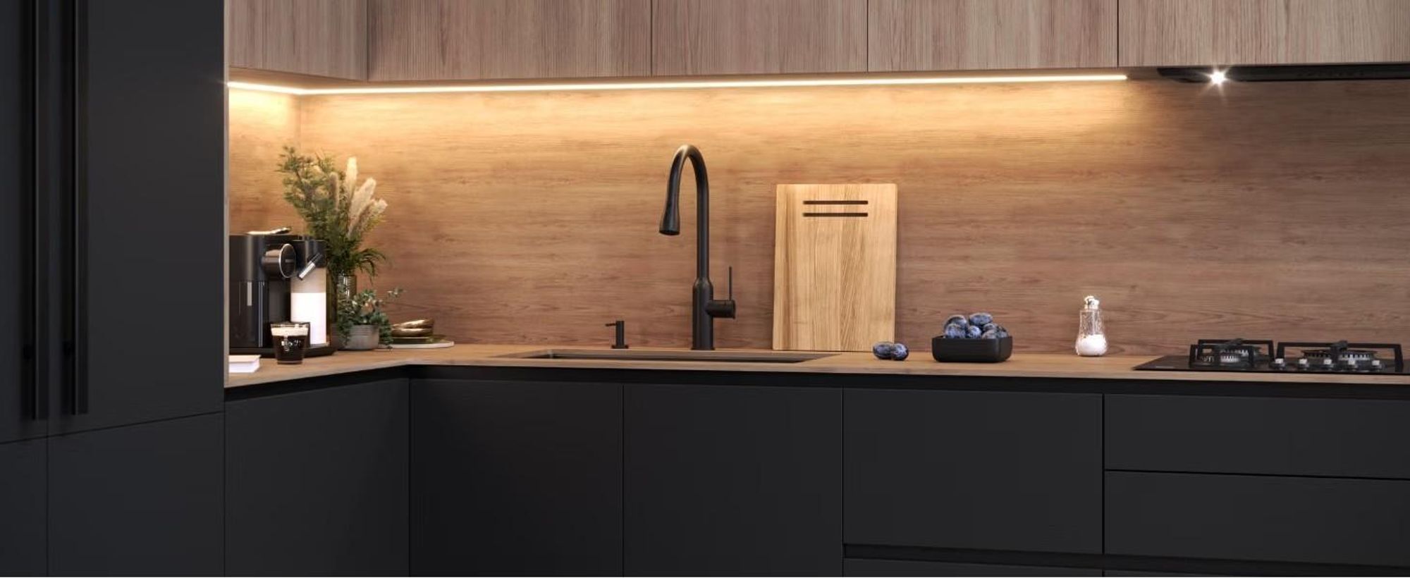 QUADRON Spülbecken 1-Becken Spüle | Größe: 70 x 37 x 23,5 cm | LOGAN 110 | Unterbauspüle Granitspüle aus GraniteQ mit Siphon | Beige + Golden PVD