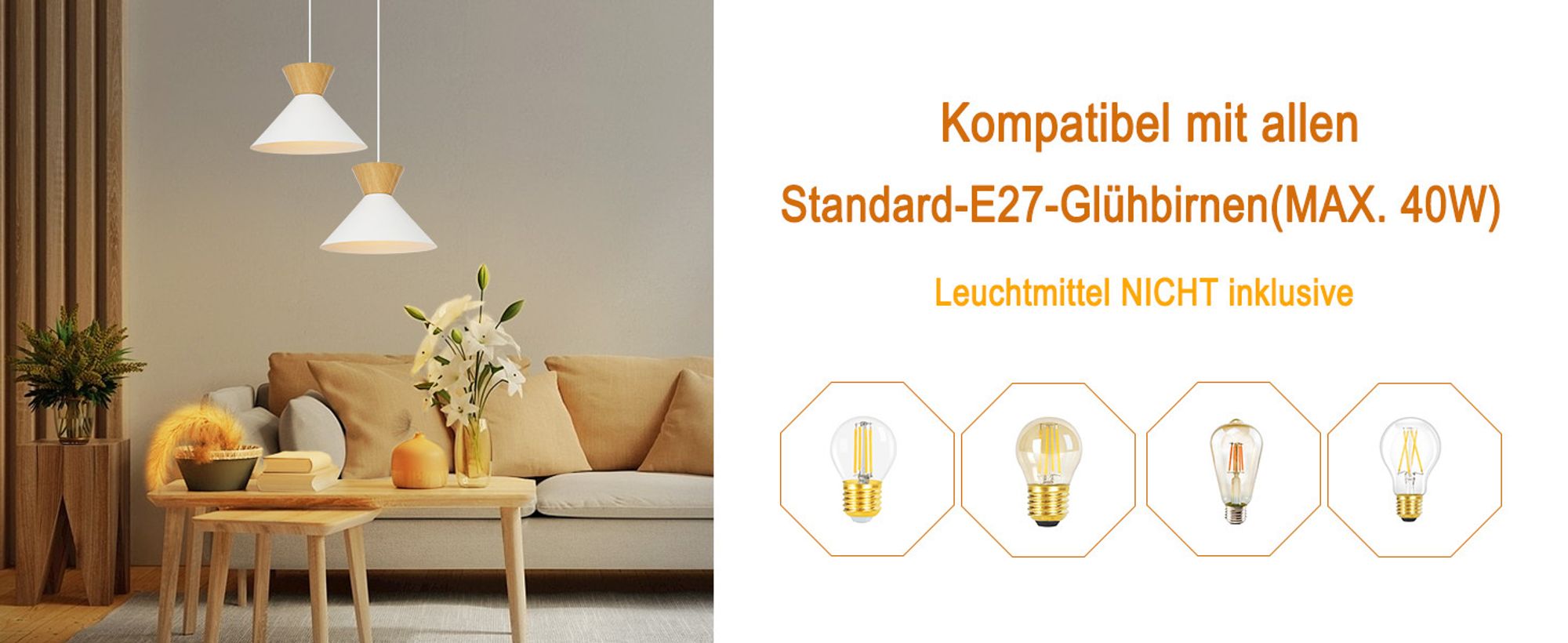 ZMH Pendelleuchte Modern Esszimmer Hängelampe 2 x Esstischlampe Weiß E27 Metall Hängeleuchte Schlafzimmer 1 Flammig Retro Hängend Esszimmerlampe Innen Pendellampe für Küche Wohnzimmer Bar Resturant