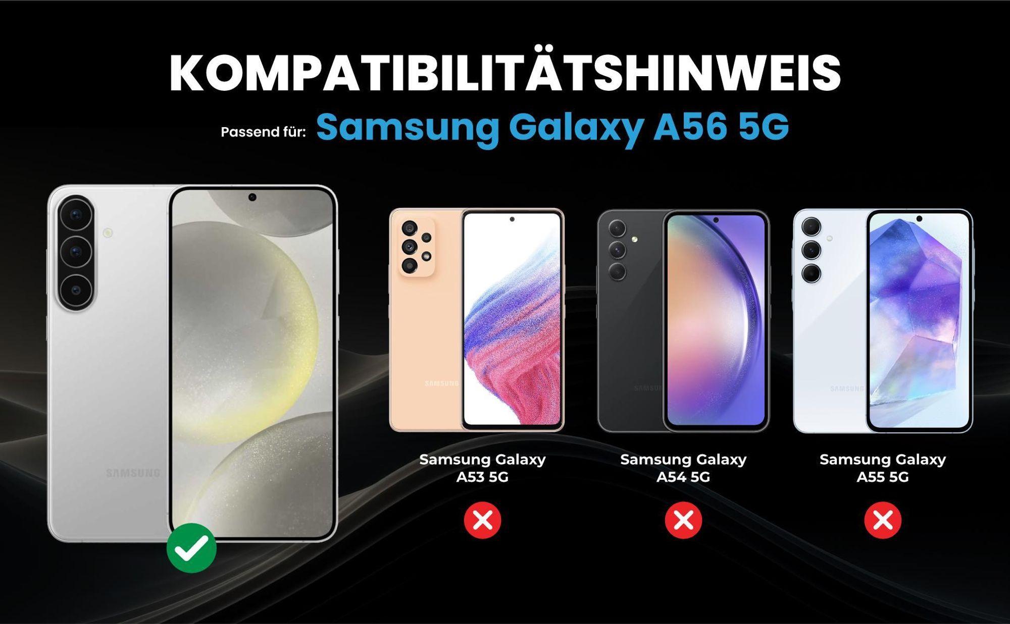 Kompatibilitätshinweise Hülle für Samsung Galaxy A56 5G