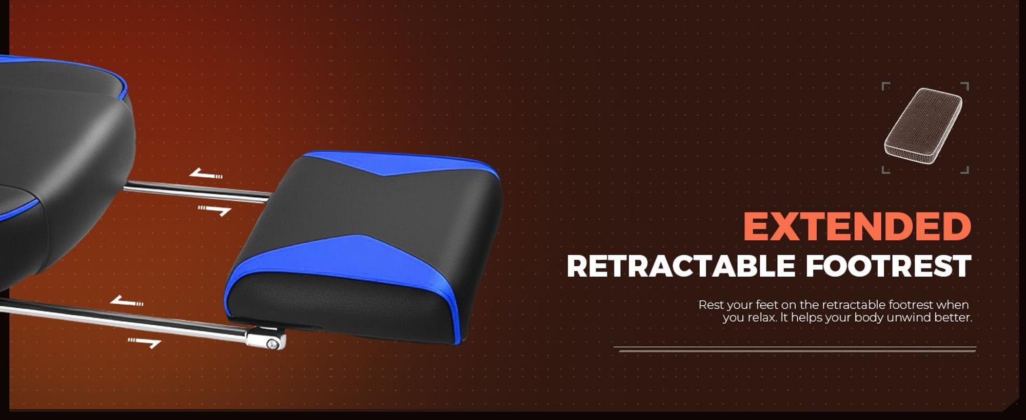 GTPLAYER Gaming Stuhl mit Fußstütze, Ergonomischer Bürostuhl 150kg, Gaming Sessel mit Lendenwirbelstütze Kopfstütze, Höhenverstellbarer Computerstuhl