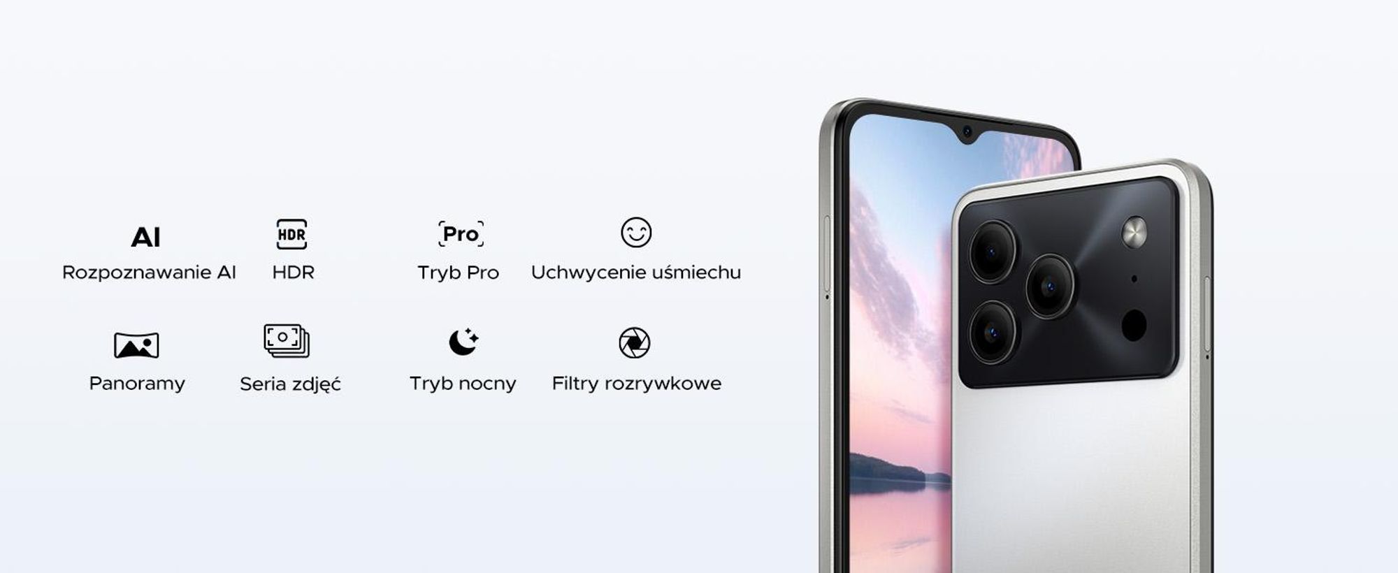 Smartfon DOOGEE Note56 Pro, Android 16, ekran 6,56" 90Hz, bateria 6150mAh, 32GB RAM + 128GB pamięci wewnętrznej, 4G, Dual SIM, 13MP, NFC, czytnik linii papilarnych, rozpoznawanie twarzy