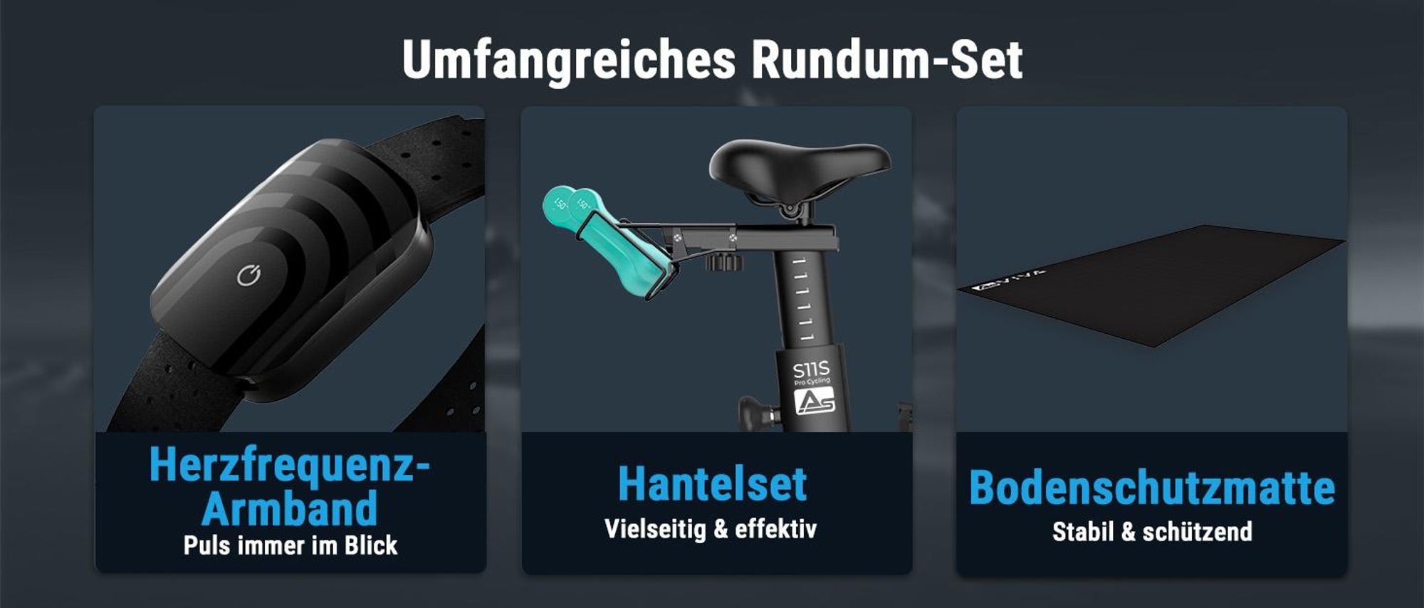 Indoor Cycle & Speedbike AsVIVA S11S | Fitnessbike mit 21,5 Zoll LED Display | 100 Widerstandsstufen | Ergometerfunktion | 360 Grad Lautsprecher