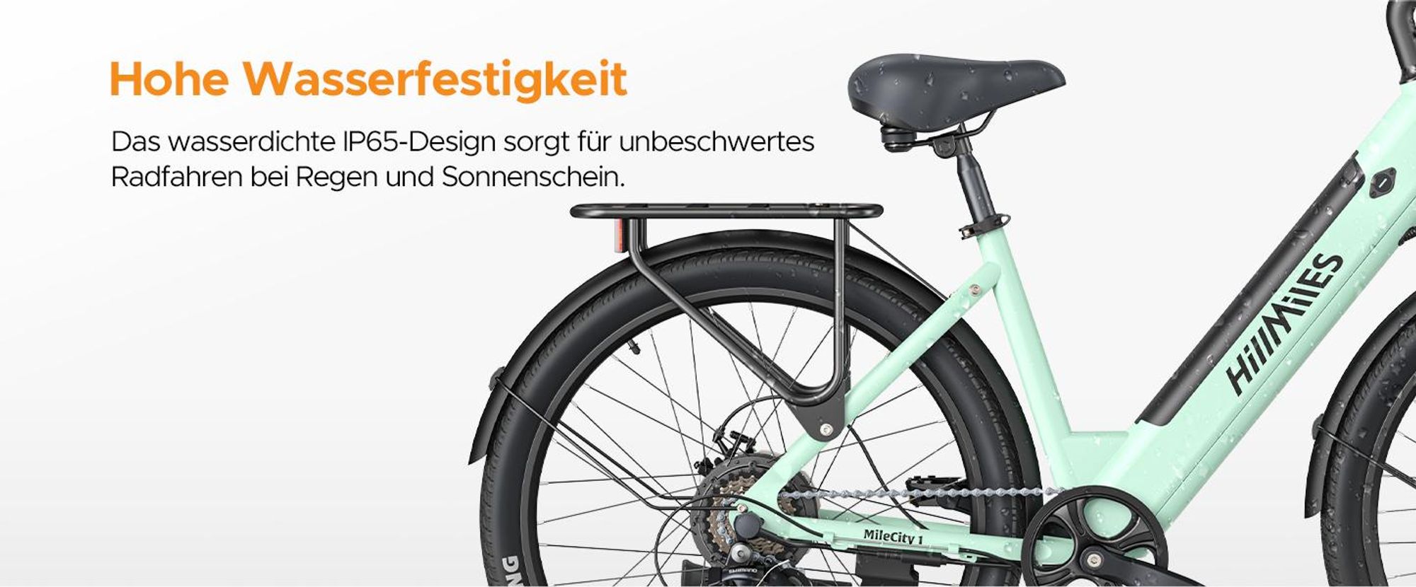HillMiles E Bike, City E-Bike & E-Hollandrad mit 36V 13Ah Akku bis zu 80-100km, SHIMANO 7-Gang, 250w Motor&25km/h, IP65 Wasserdicht, MileCity1