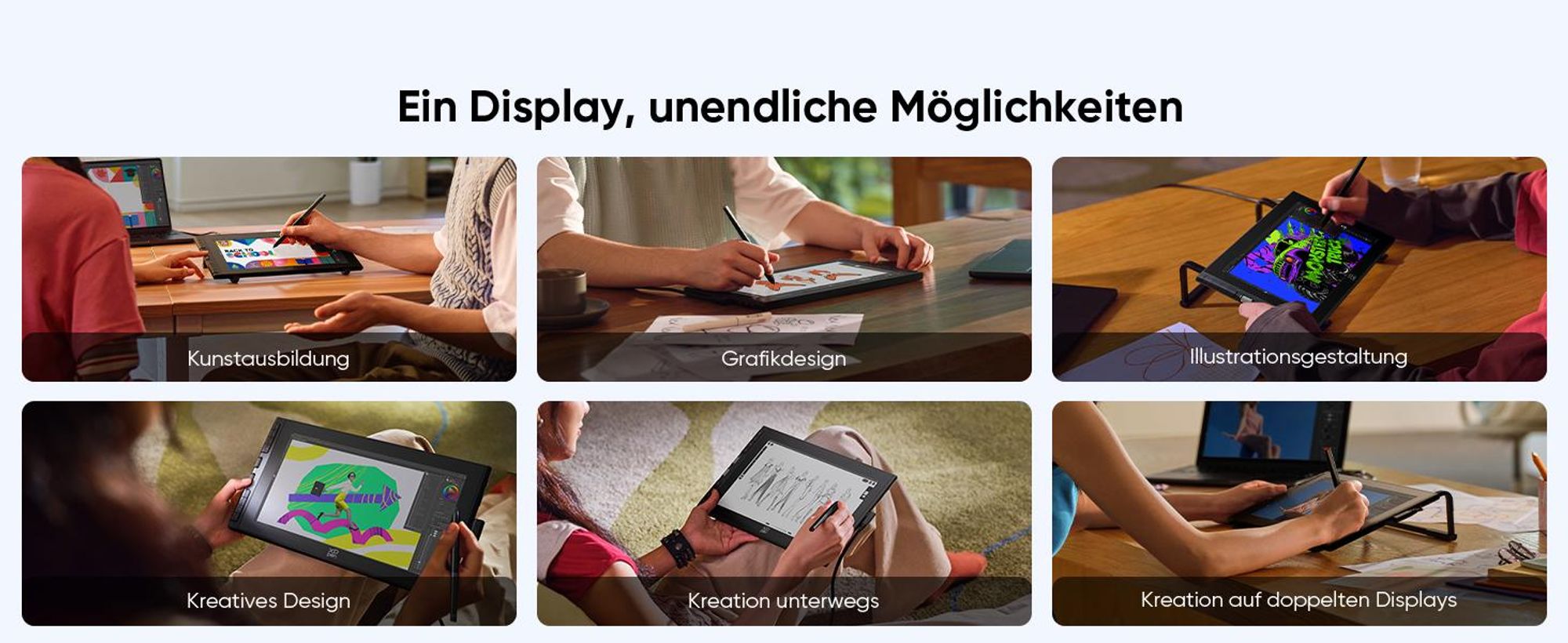 XPPen Artist 12 3rd, Kabelgebunden, 5080 lpi, 264 x 149 mm, USB, Stift, 60°