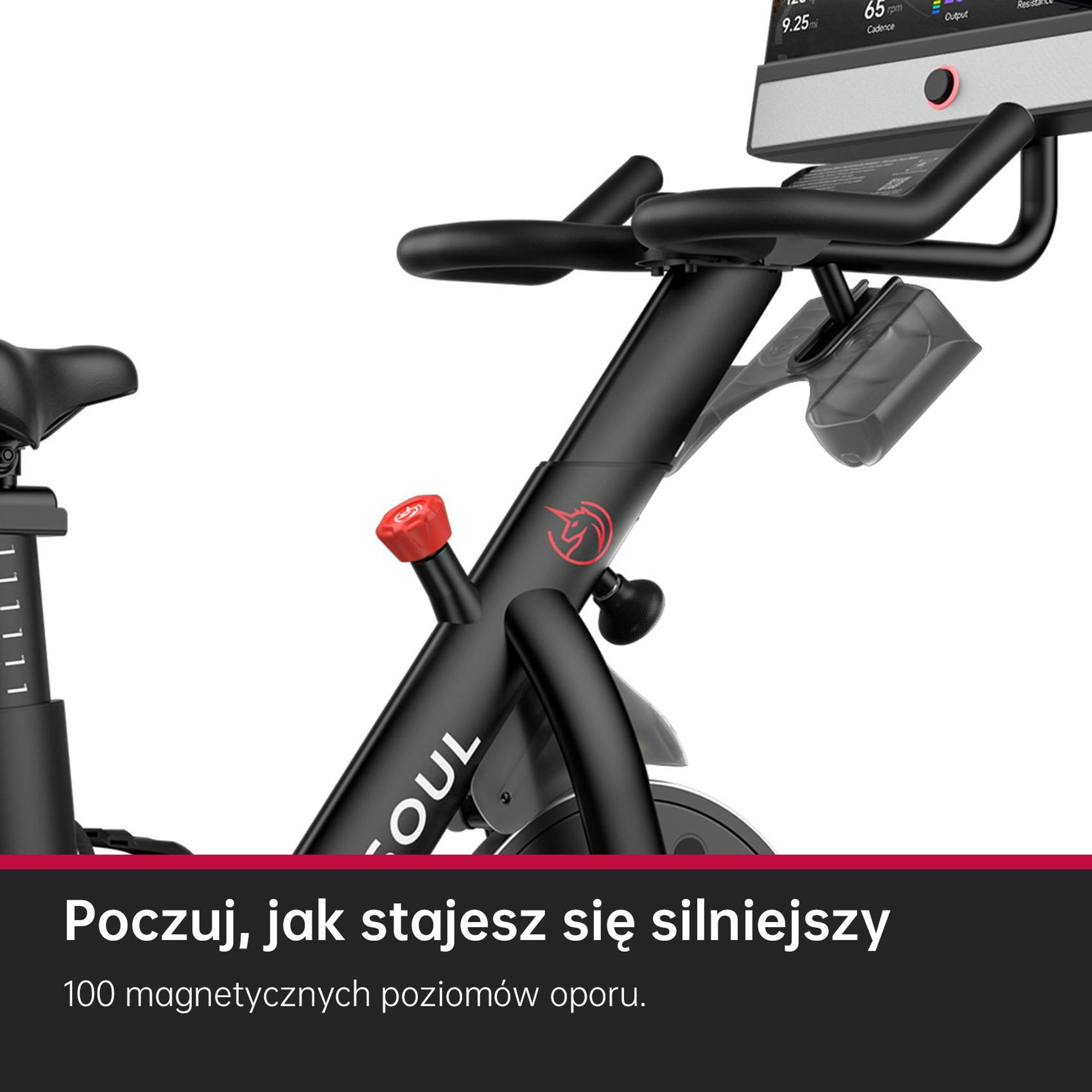 YESOUL G1M Plus – rower stacjonarny, cichy magnetyczny opór, wygodne siedzisko, rower fitness z ekranem 21,5" FHD
