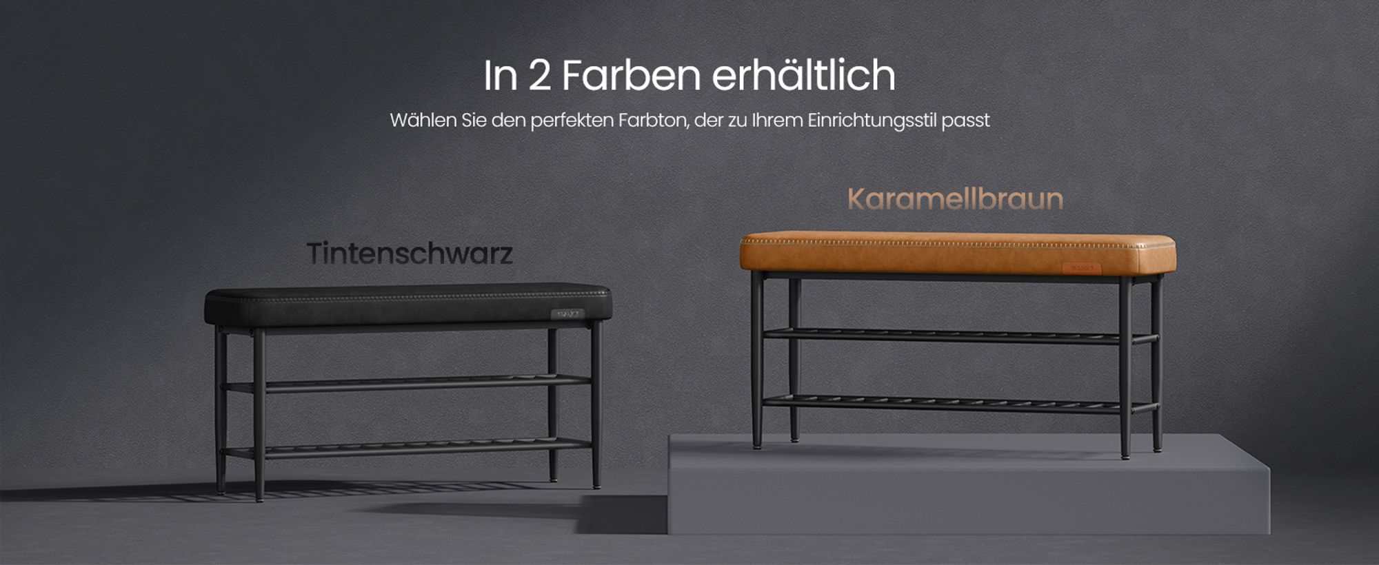 Schuhbank, Sitzbank, Sitztruhe, Eingangsbereich, 30 x 100 x 50 cm