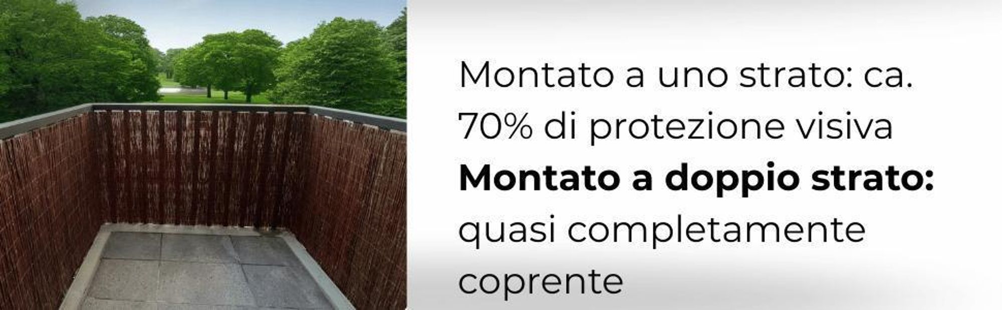FOR THE GARDEN Stuoia in Salice 200x300 cm – Recinzione Naturale, Frangivento e Frangisole per Balcone e Giardino