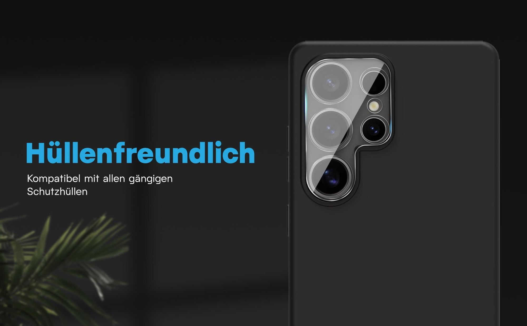 Kamera Schutzglas für Samsung Galaxy S25 Ultra kompatibel mit allen gängigen Hüllen