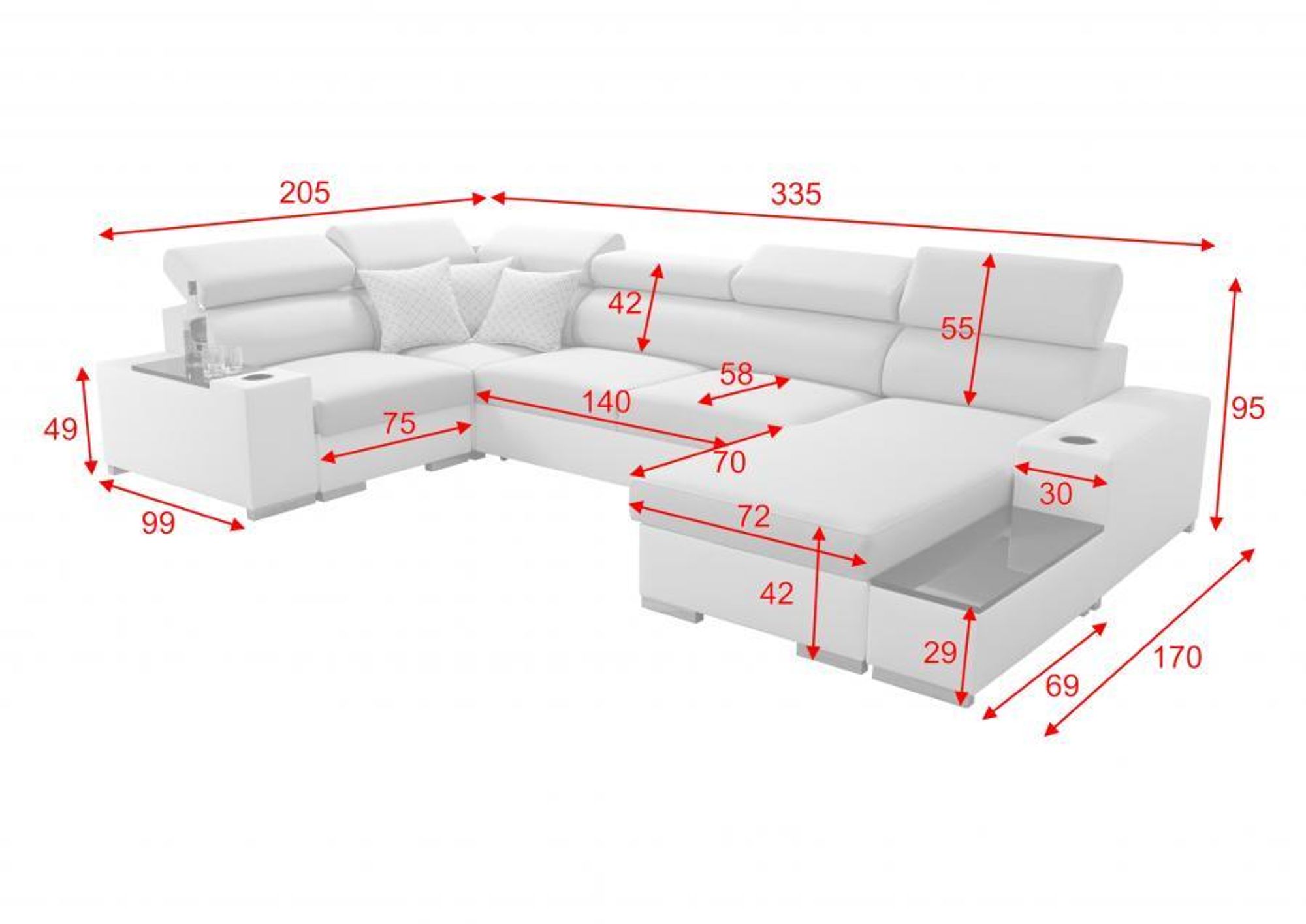 U Form Sofa PERS IV MINI