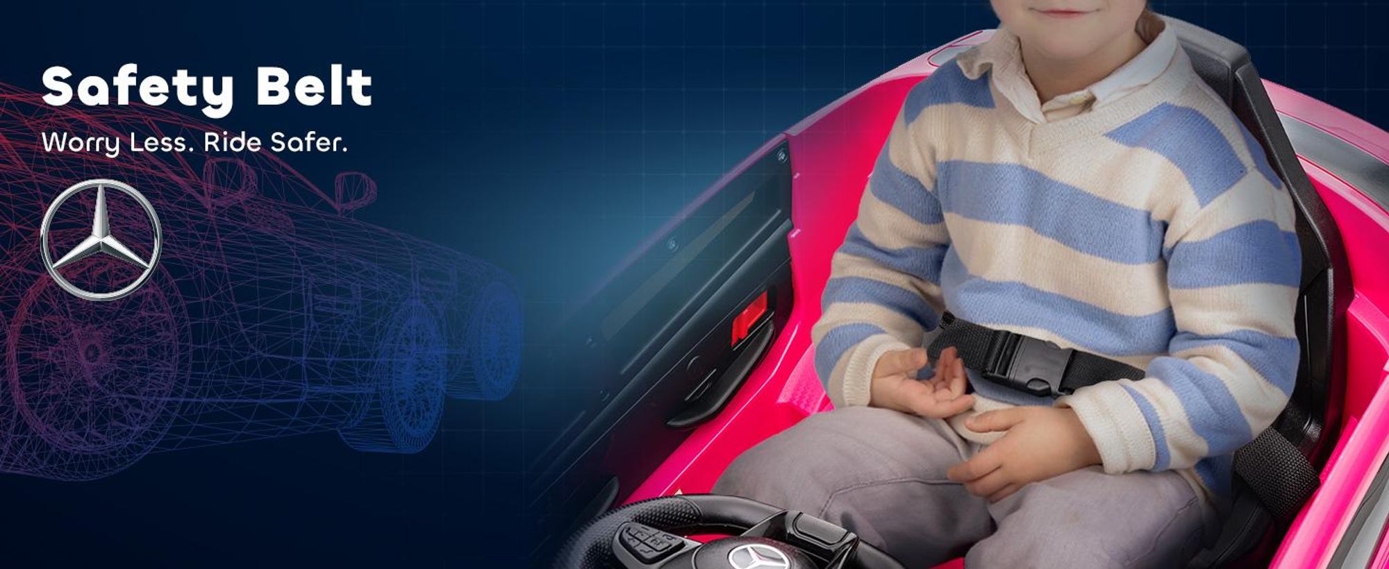 Samochód elektryczny dla dzieci AIYAPLAY 12 V Mercedes-Benz Concept GLC Coupe z pilotem, 2 silnikami, 3 prędkościami, pojazdem dziecięcym z miękkim startem, MP3, USB, diodą LED, klaksonem, dla dzieci w wieku 3-6 lat, różowy