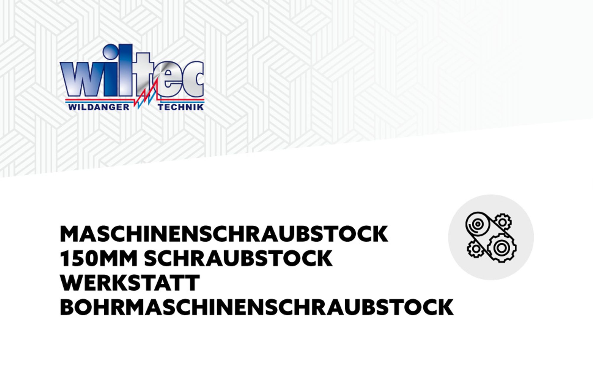 Wiltec Maschinenschraubstock 150 mm Backenbreite, Schraubstock für Werkstatt, Bohrmaschinenschraubstock als Spannwerkzeug