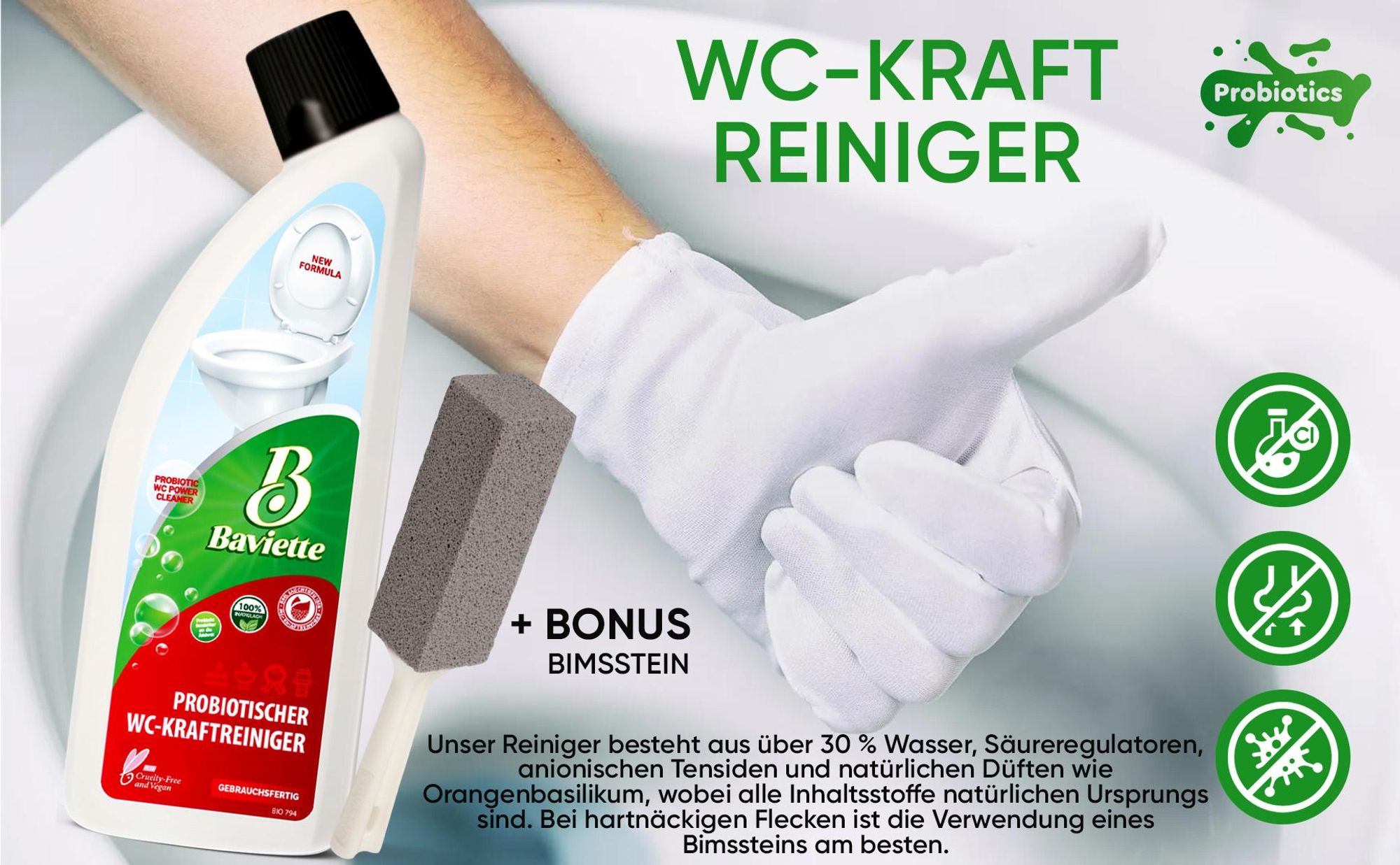 Baviette Bio 794 Instrumentenreiniger 500 ml – zur Vorreinigung medizinischer Instrumente in Arztpraxen, Kliniken und Laboren