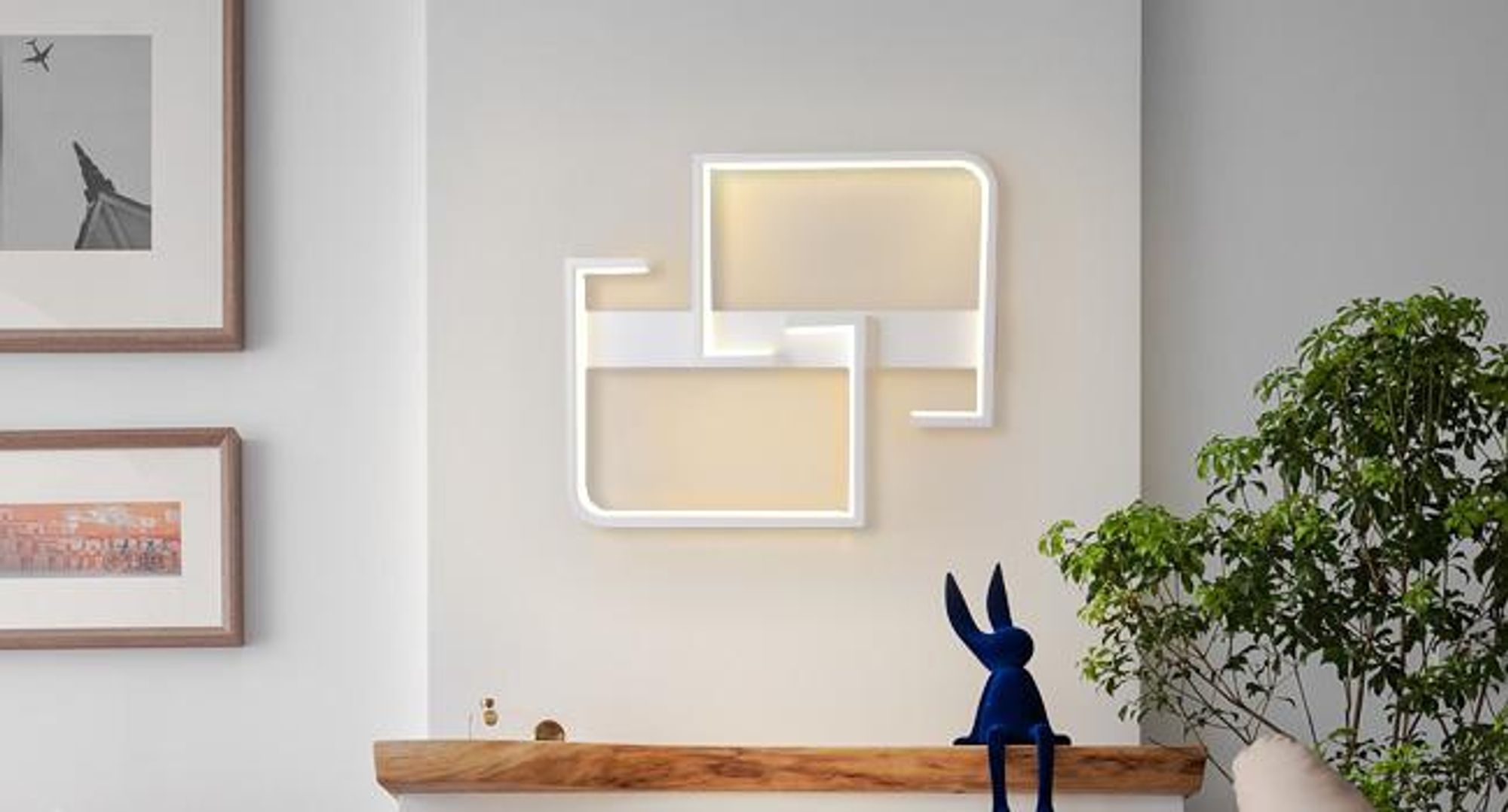ZMH Plafonnier LED Lampe de plafond Petite lampe blanche pour couloir 19 W Lampe de cuisine en métal Blanc chaud 3000 K Lampe de chambre à coucher pour couloir, chambre à coucher, cuisine