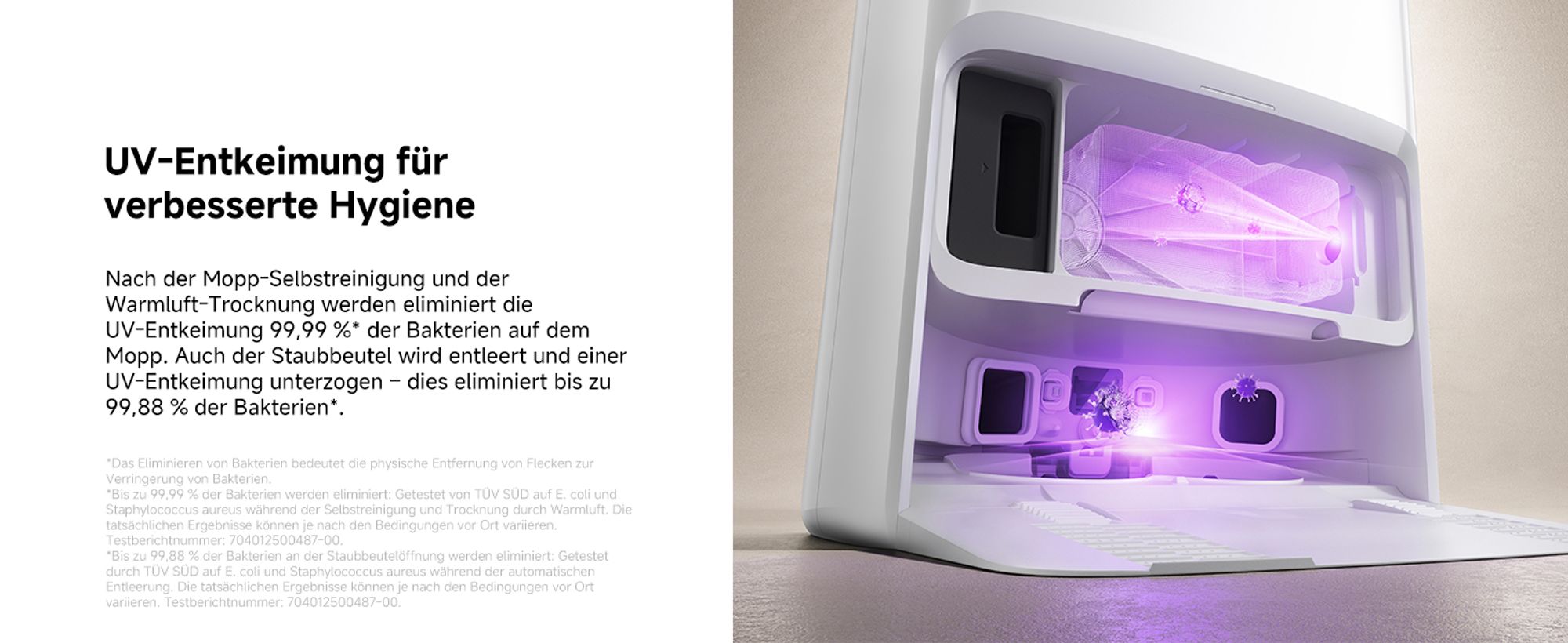MOVA V50 Ultra Complete Saugroboter mit Wischfunktion, Einer Saugkraft von 24000Pa,anhebbare Navigation,Warmwasser-Wischen mit DuoSolution-System,Weiß