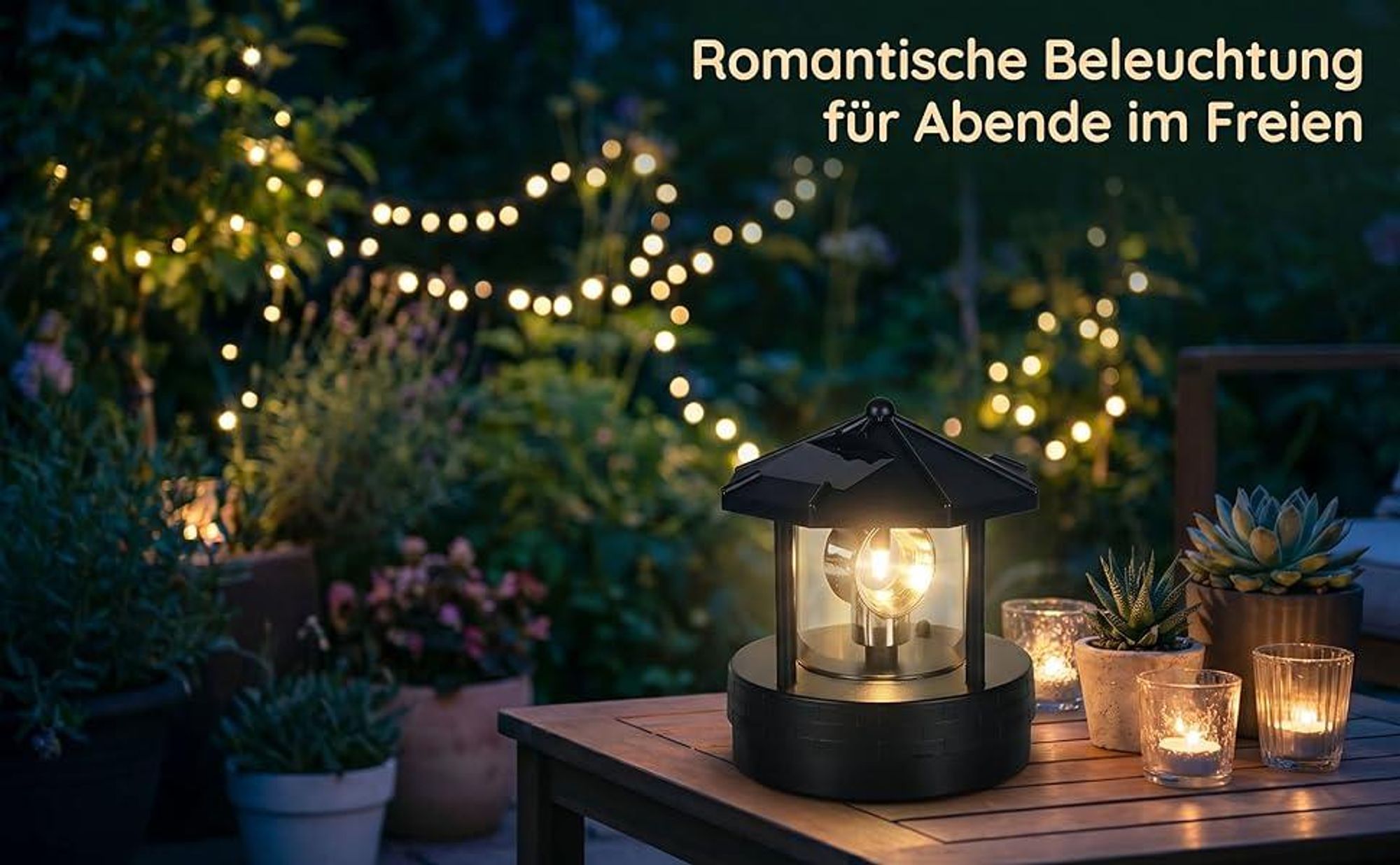 Außenleuchten, Solar leuchtturm, Leuchtfeuer Turm, Solarlampe, Gartenleuchten, 360 Grad Drehbare, Wasserdicht, für Rasen, Hof, Terrasse