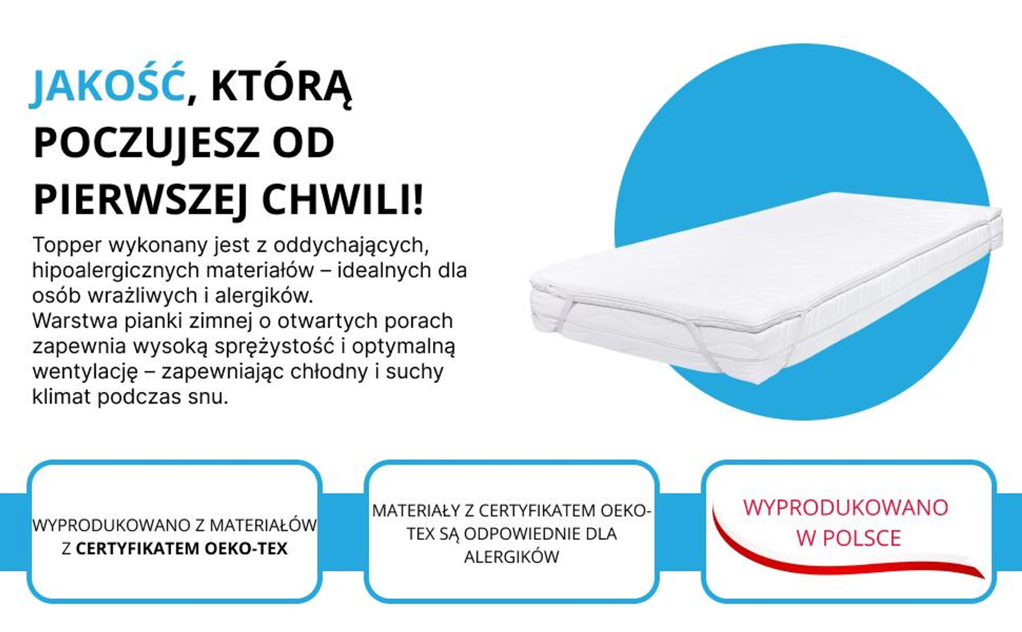 topper materac nakładka łóżko piankowy pianka zimna memory visco mata nawierzchniowy