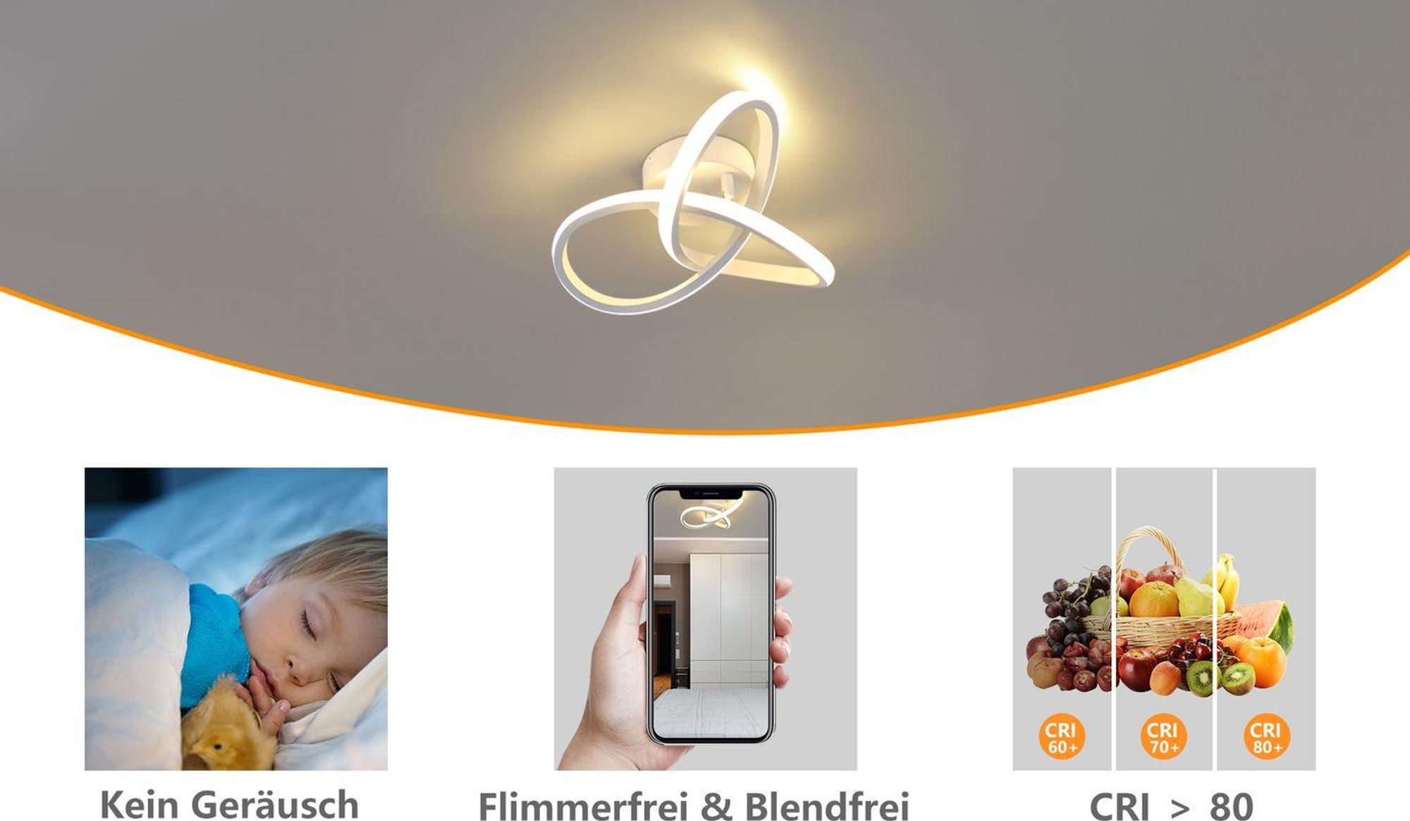 ZMH LED plafoniera soggiorno bianco caldo plafoniera 25,5CM 17W moderno bianco geometria design lampada per camera da letto ingresso corridoio cucina
