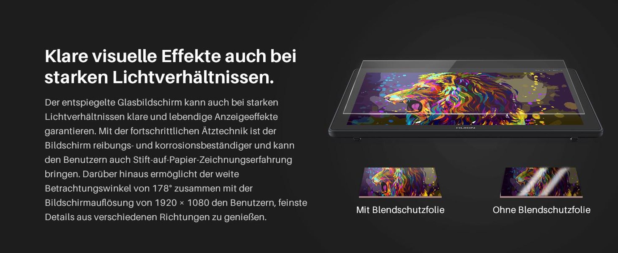 Grafiktablett Huion Kamvas 22 Plus