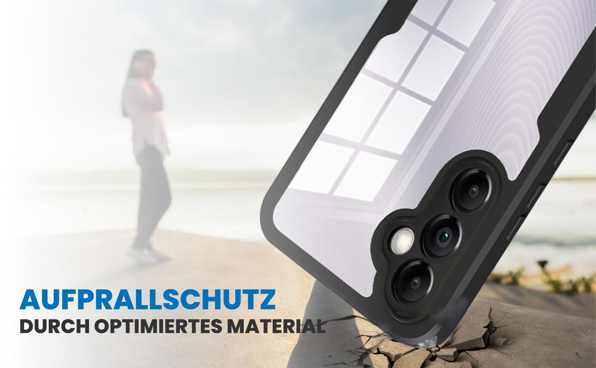 Schwarzes Front Back Cover für Samsung Galaxy A34 5G mit Aufprallschutz