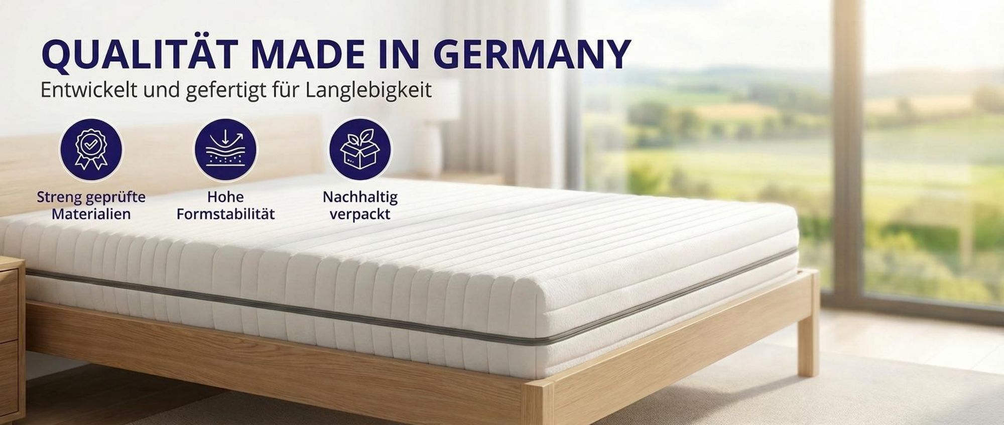XXL 7-Zonen Kaltschaummatratze 180x200 25 cm - Premium Matratze H2-H3 - Ergonomisch, atmungsaktiv, Germany
